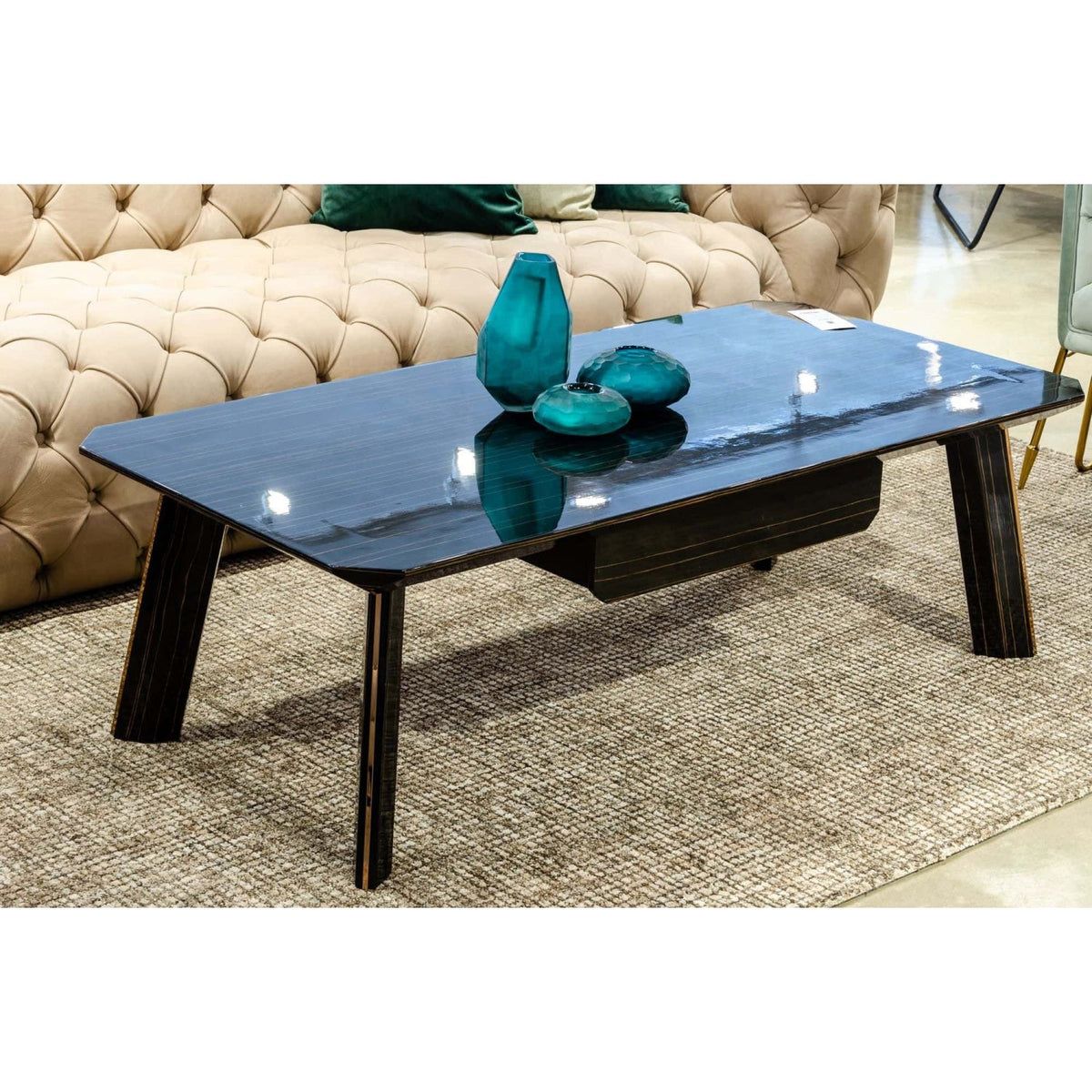 1-Drawer Ebony Coffee Table | OROA Modern Chadwick | Oroa.com