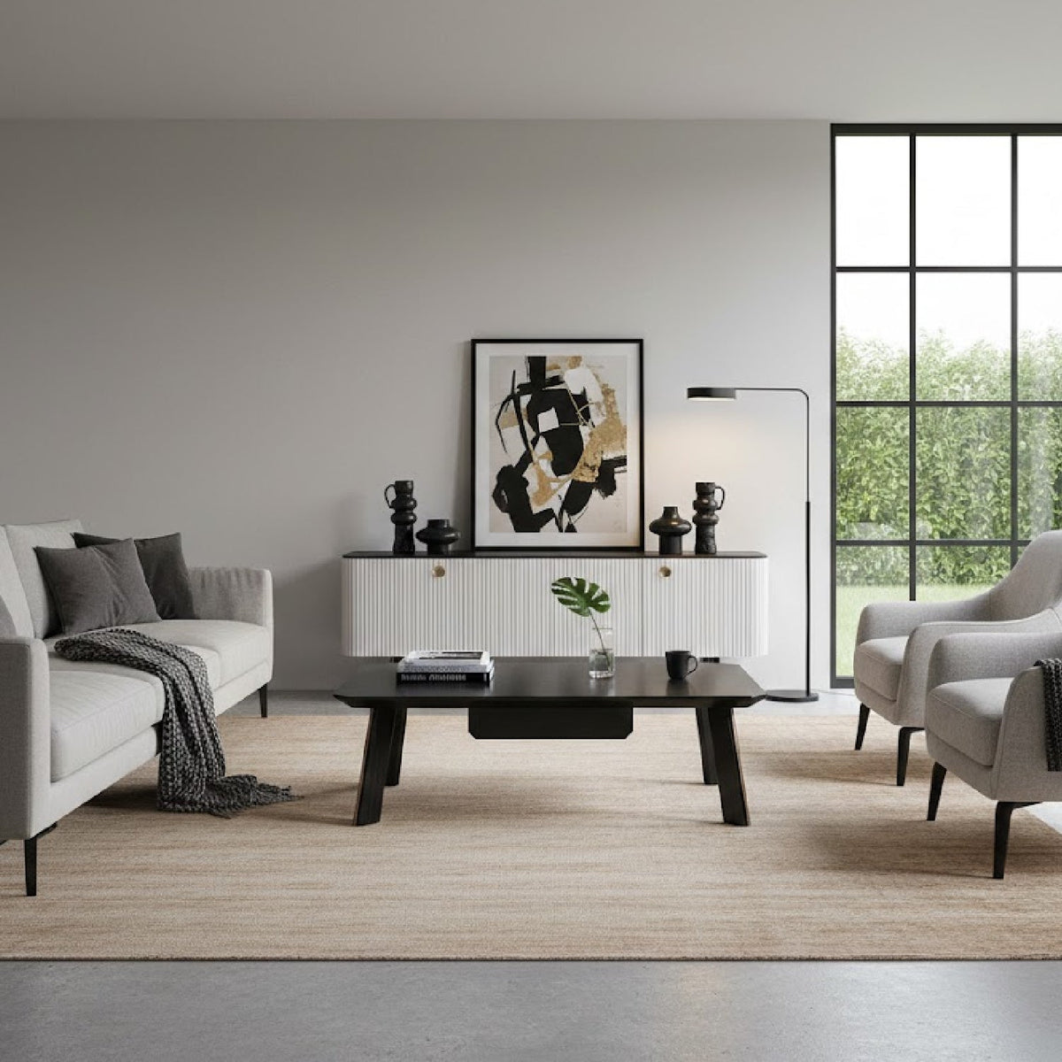 1-Drawer Ebony Coffee Table | OROA Modern Chadwick | Oroa.com