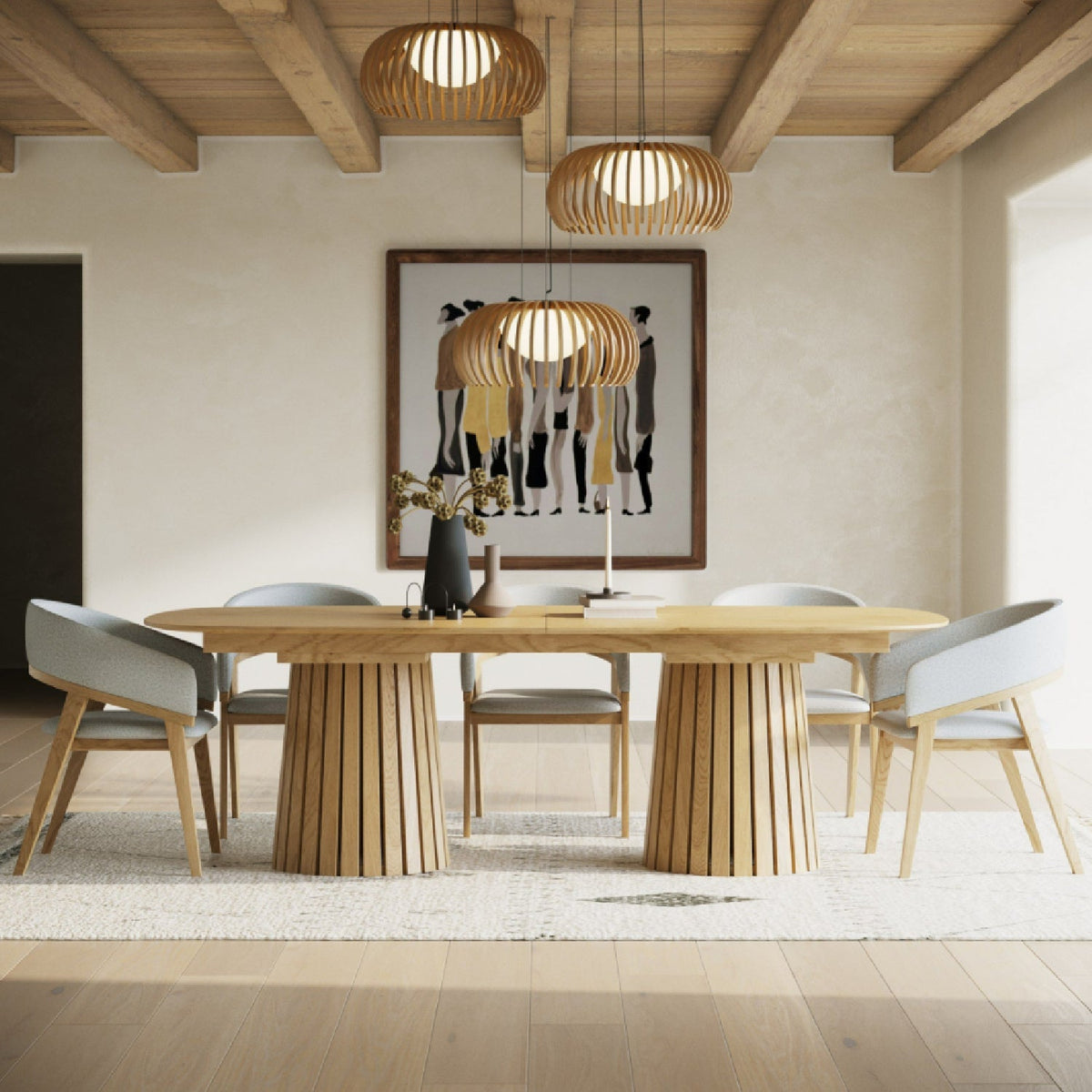 Extendable Oak Dining Table | OROA Modern Truman