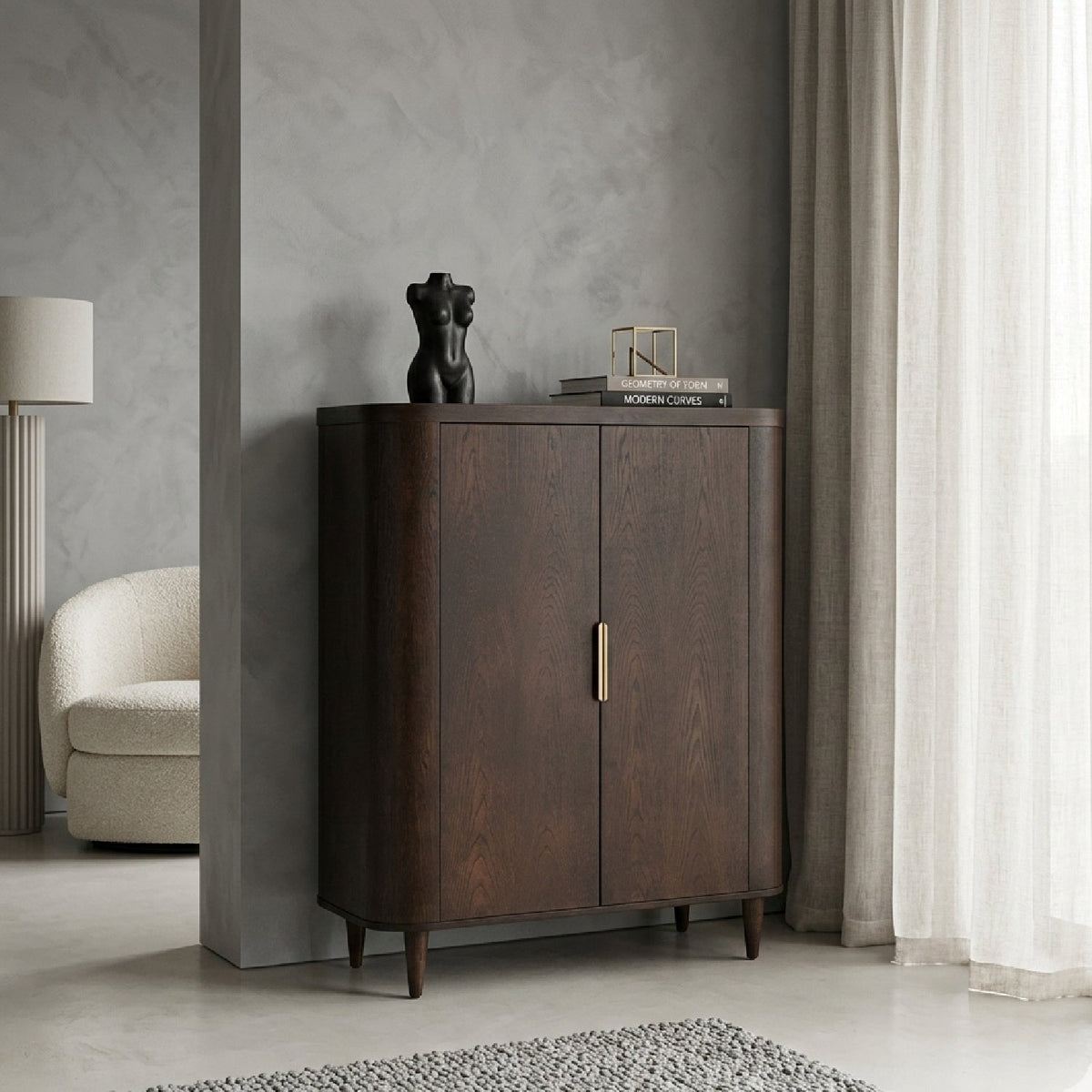 Oak 2-Door Tall Sideboard | OROA Modern Richmond