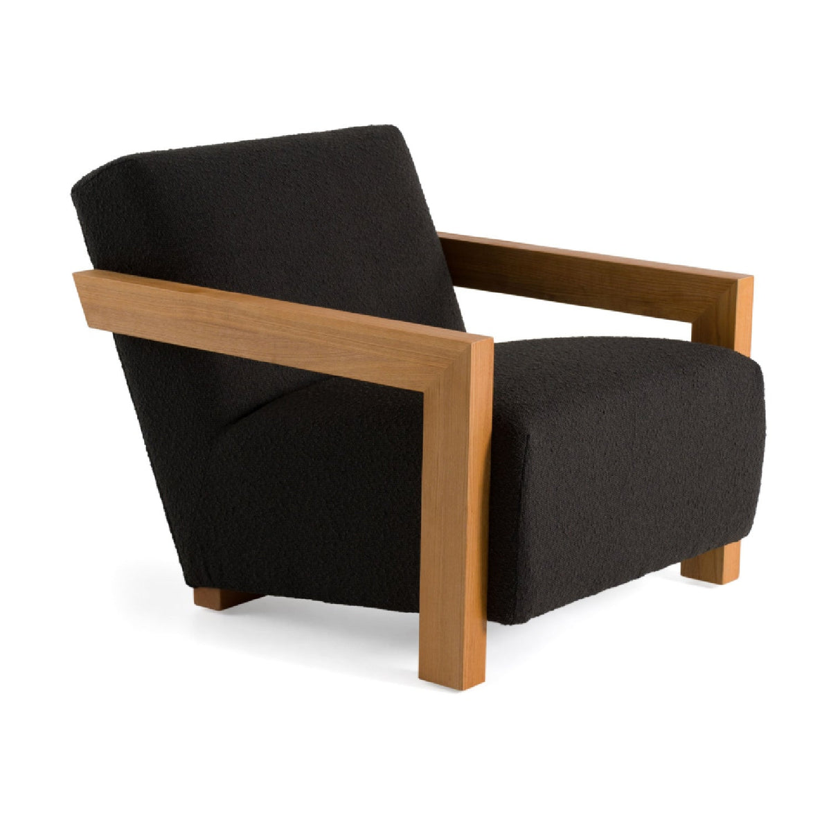 Oak-Framed Upholstered Lounge Chair | OROA Modern Rosen