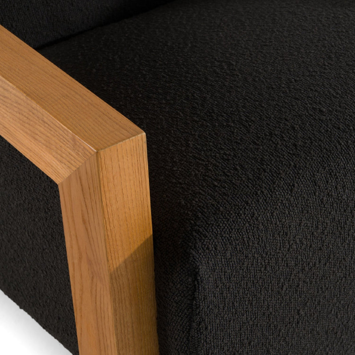 Oak-Framed Upholstered Lounge Chair | OROA Modern Rosen
