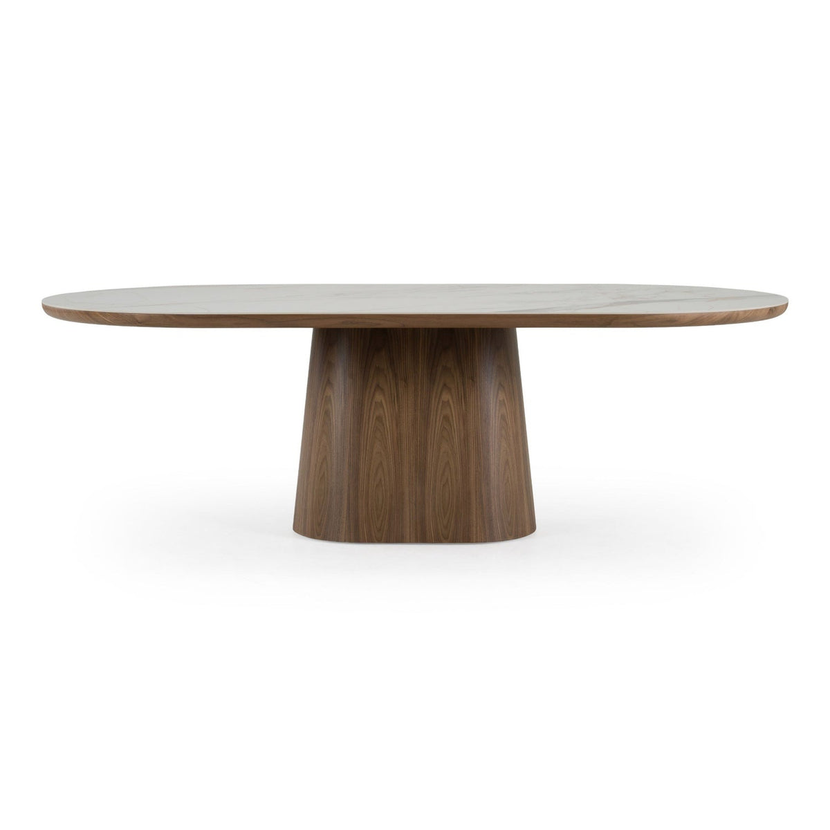 Modern European furniture - Oval White Ceramic Dining Table - www.oroa.com