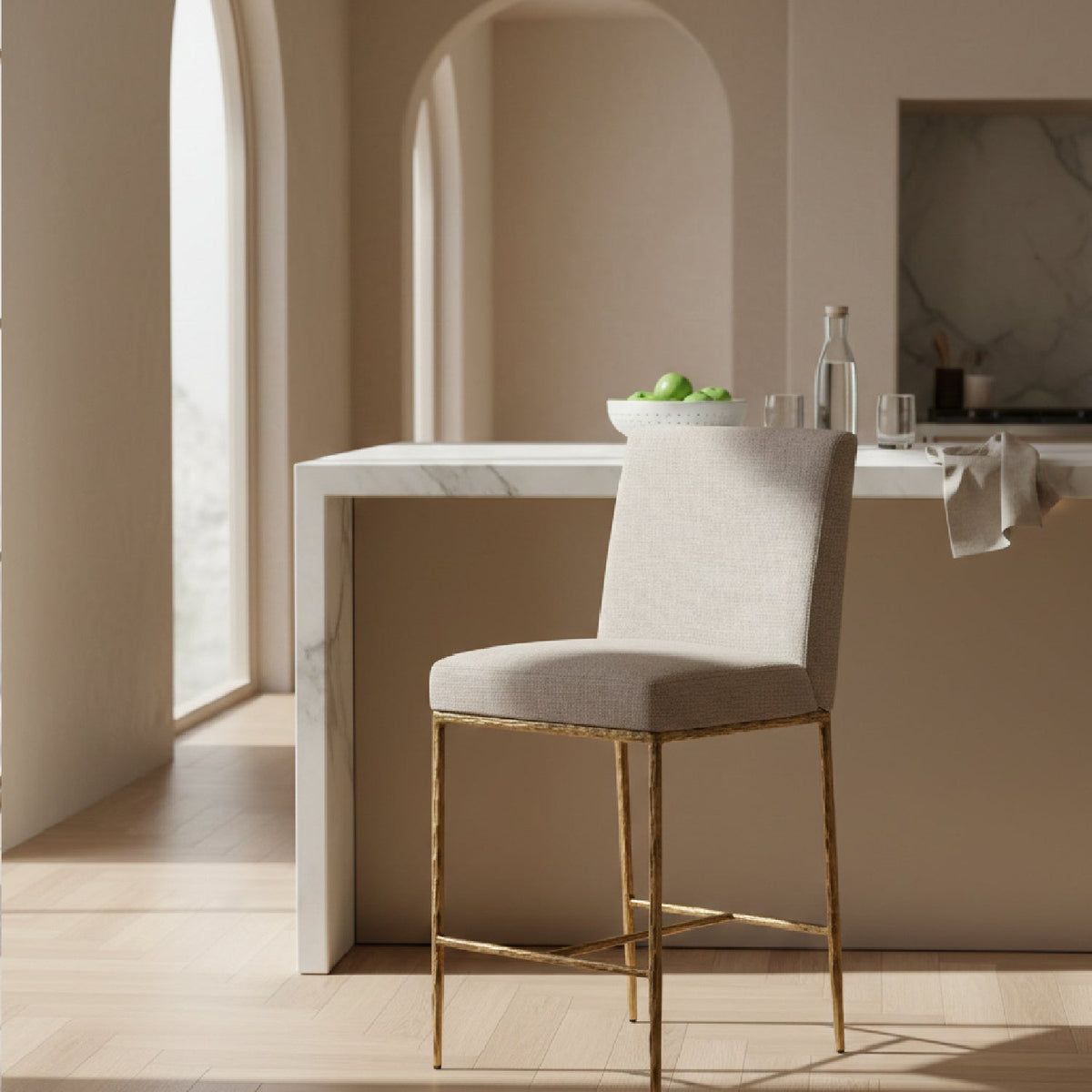 Linen Counter Chair | OROA Modern Beasley