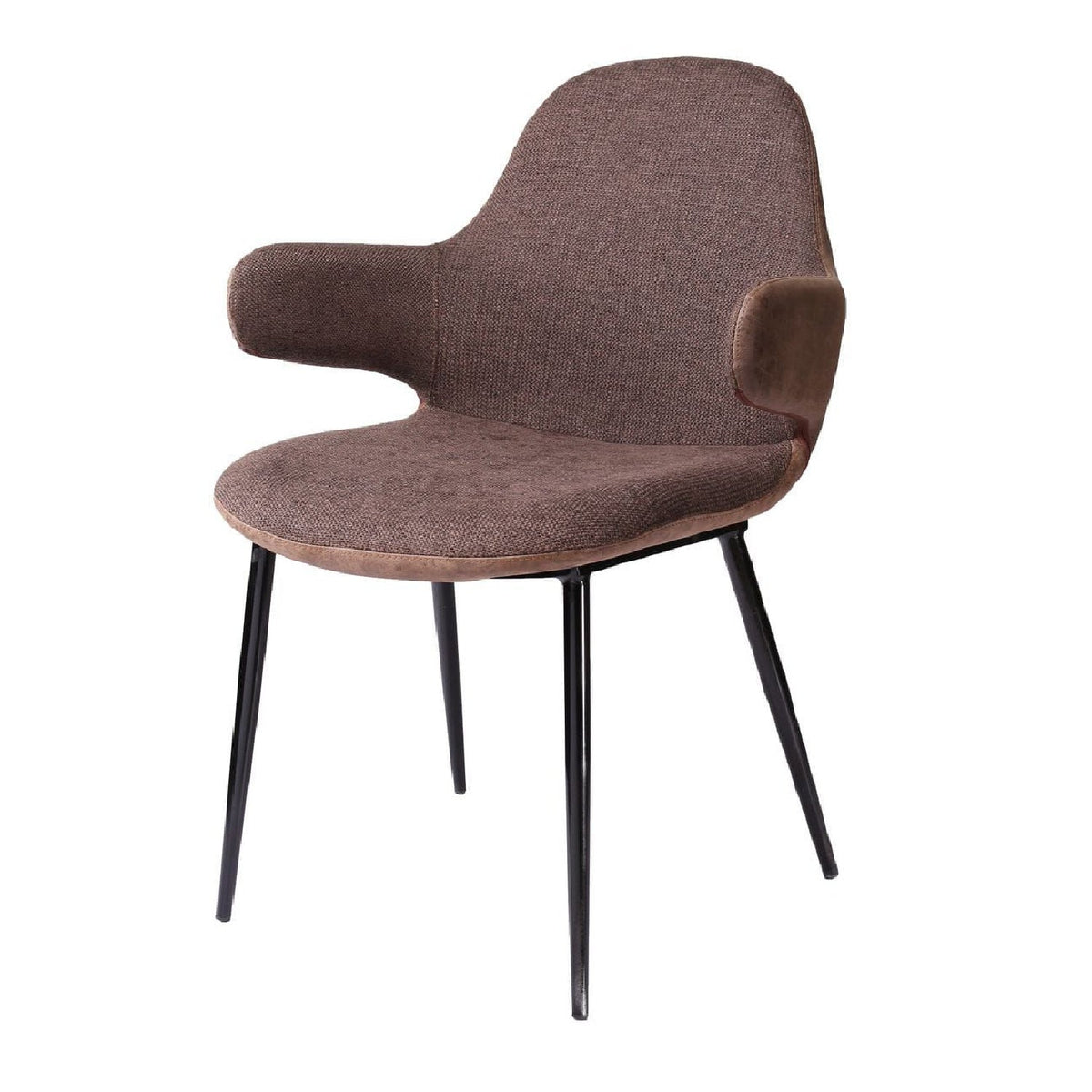 Brown Vegan Leather Accent Chair | OROA Modern Bontura