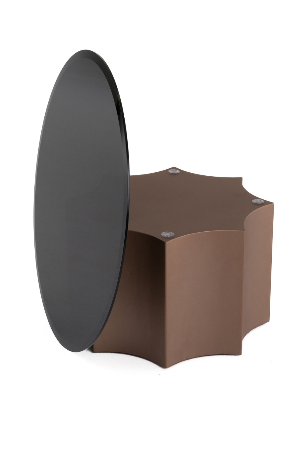 Black Mirror Round Coffee Table | OROA Modern Ingram | Oroa.com