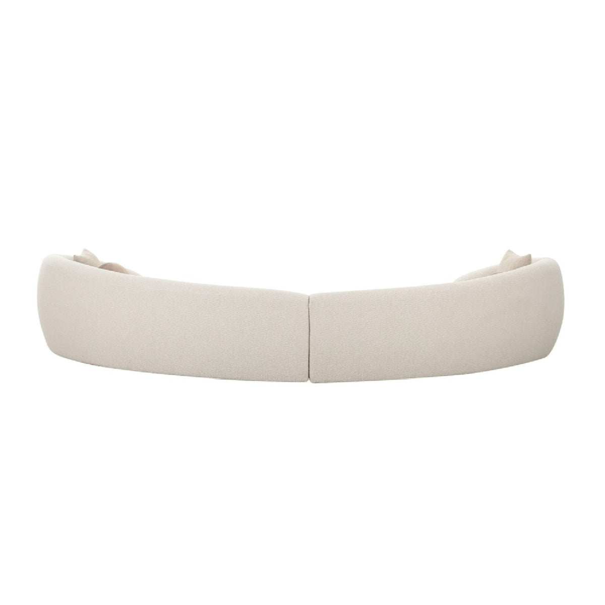 Curved White Sectional Sofa | OROA Modern Kilmer