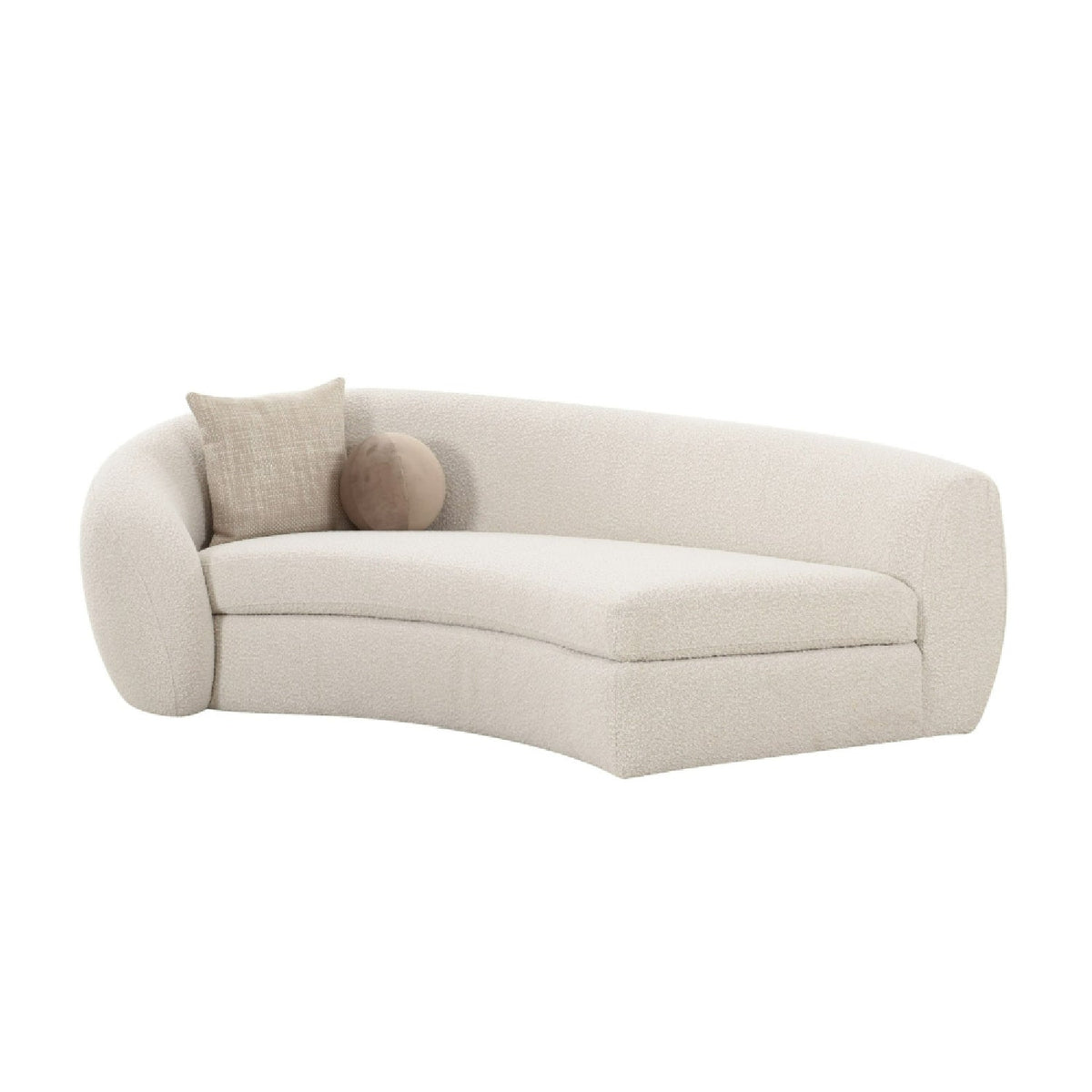 Curved White Sectional Sofa | OROA Modern Kilmer