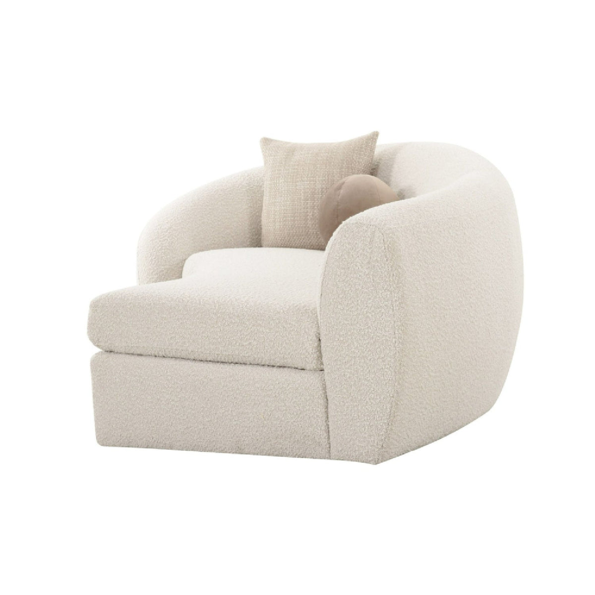 Curved White Sectional Sofa | OROA Modern Kilmer
