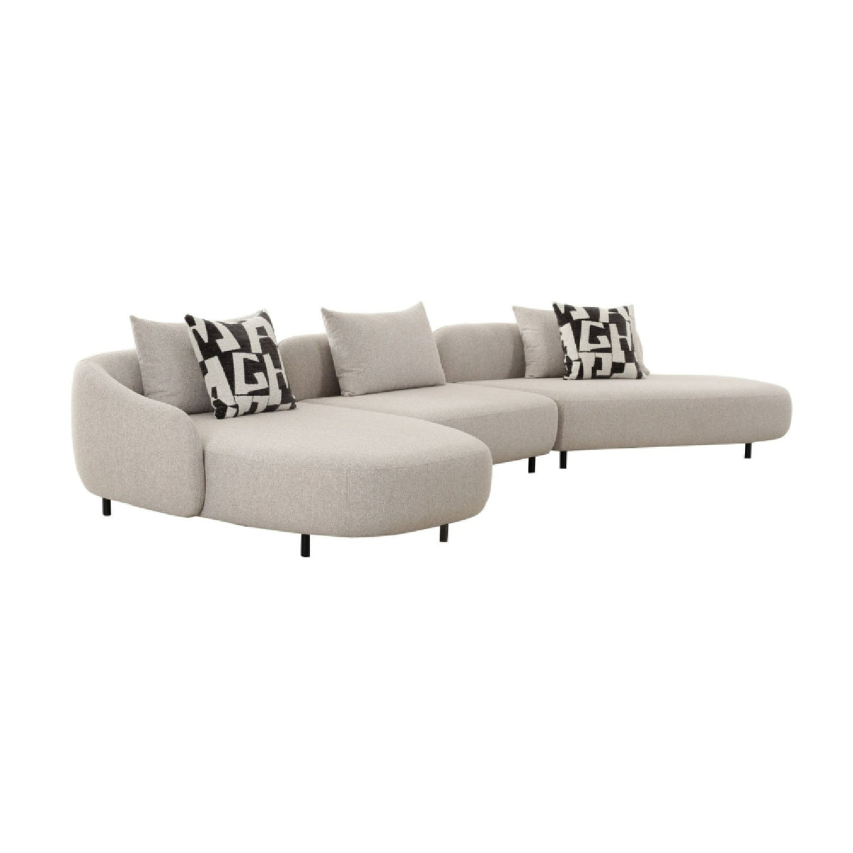 Beige Free-form Sectional Sofa | OROA Modern Marge