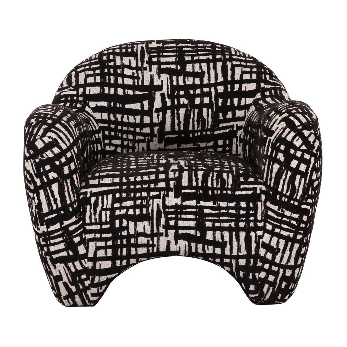 Black & Beige Patterned Accent Chair | OROA Modern Hurd | Oroa.com
