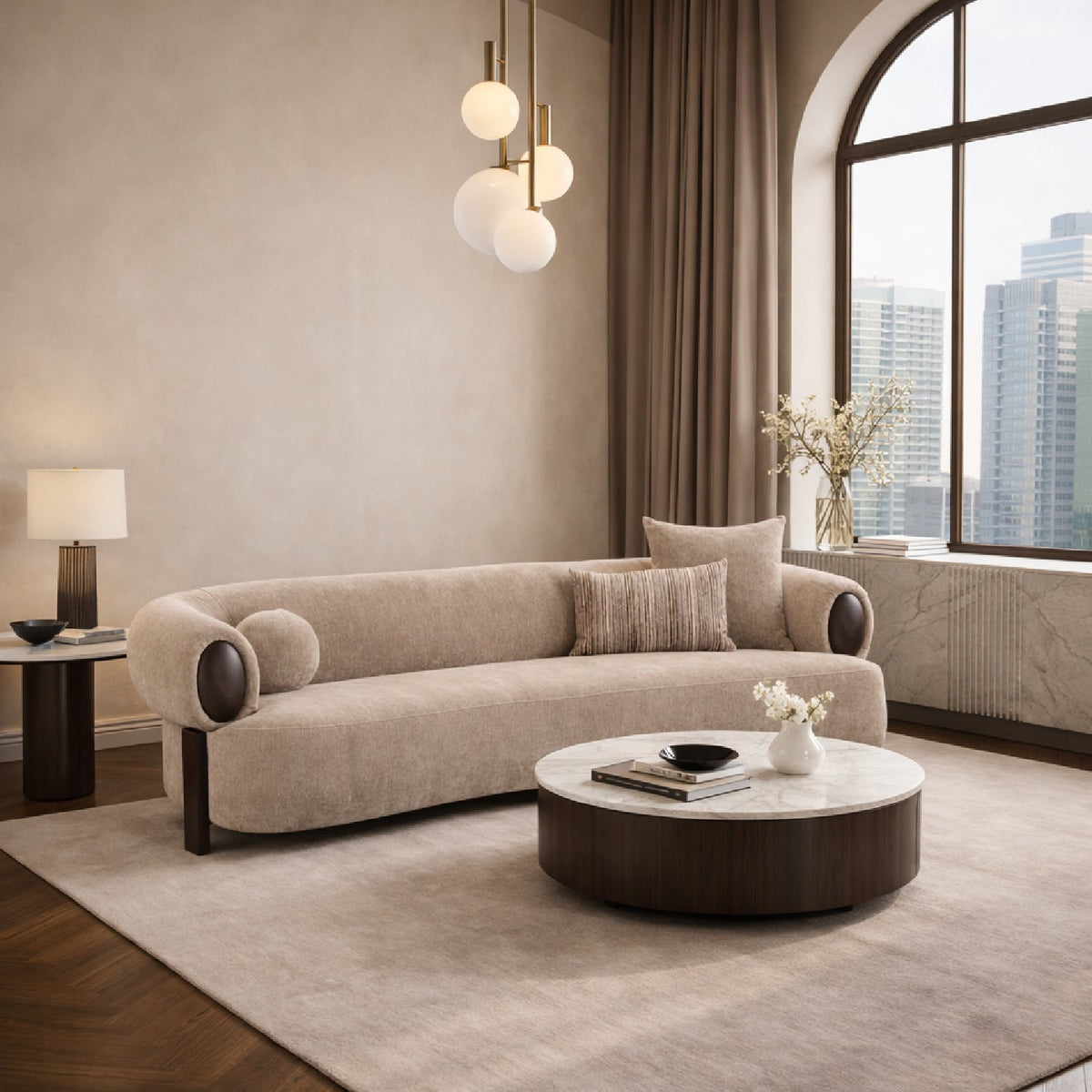 Modern Tan Sofa | OROA Modern Arnaud | Oroa.com
