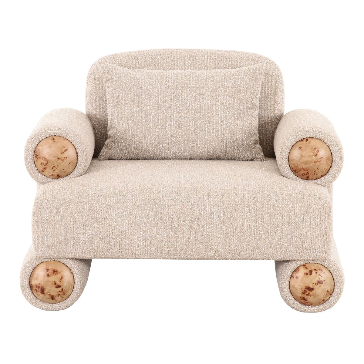 Beige Fabric Modern Accent Chair | OROA Modern Odette | Oroa.com