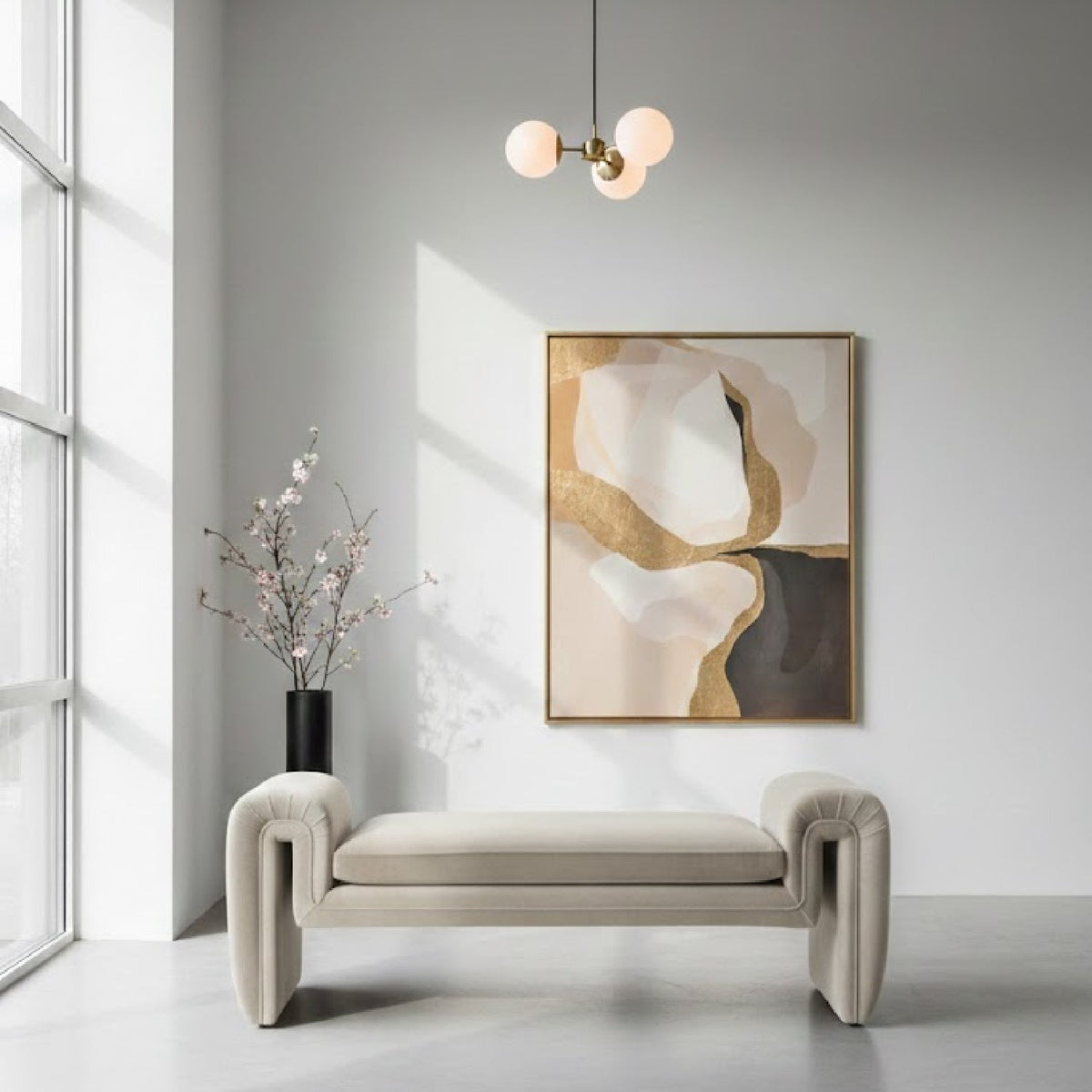 Cream Storage Ottoman Bench | OROA Modern Erin | Oroa.com