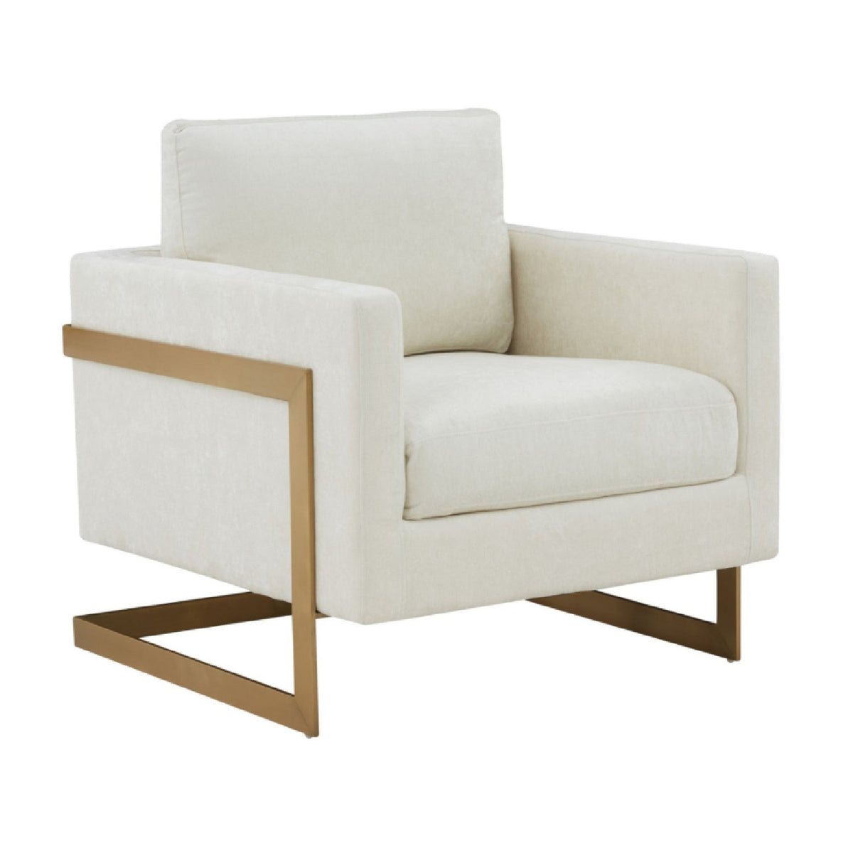 Metal Framed Square Accent Chair | OROA Modern Prince