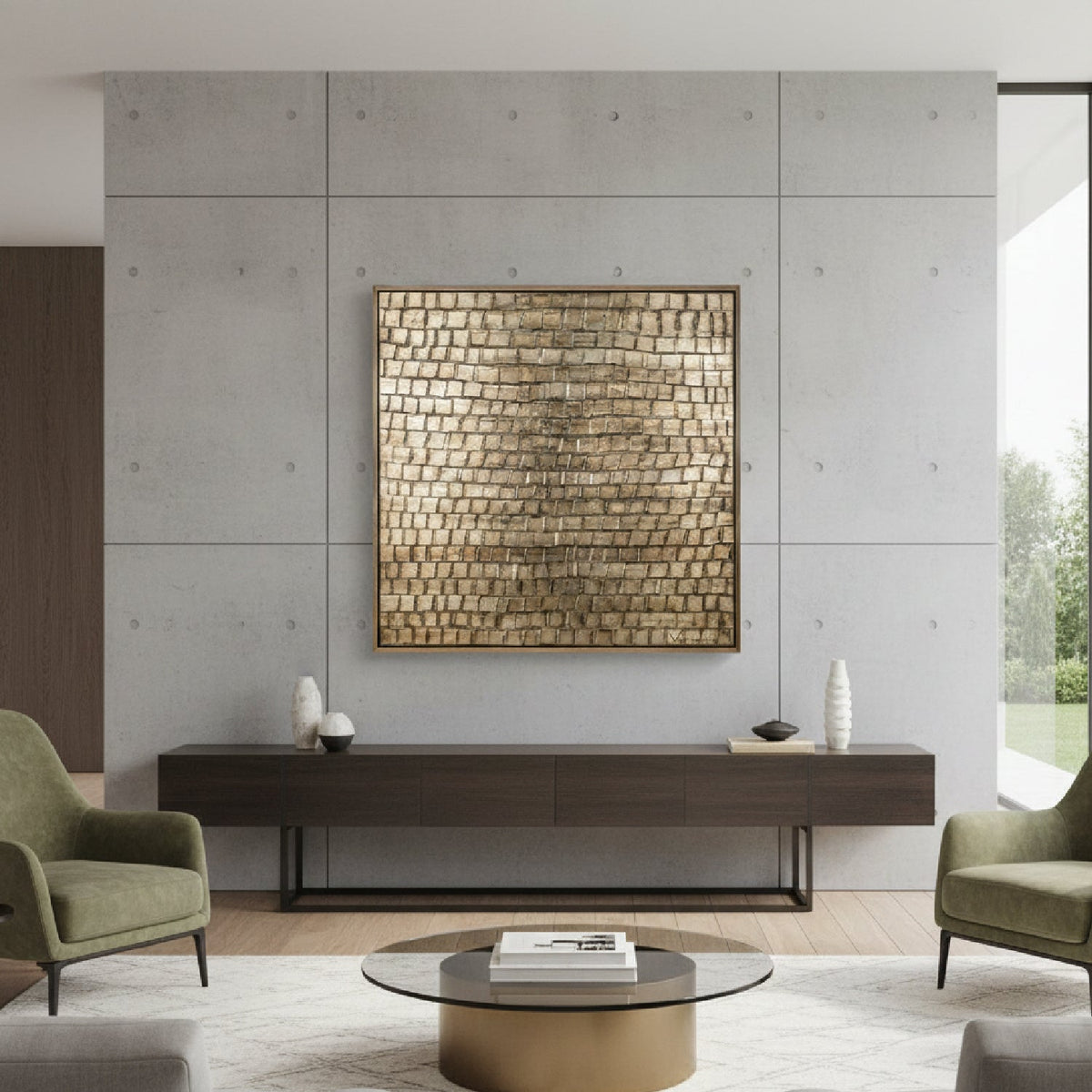 Textured Square Painting 59" x 59" | OROA Modern Jenk