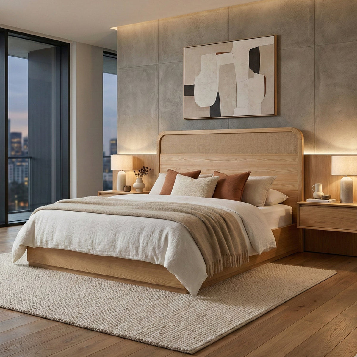 Natural Ash Bed | OROA Modern Gavin