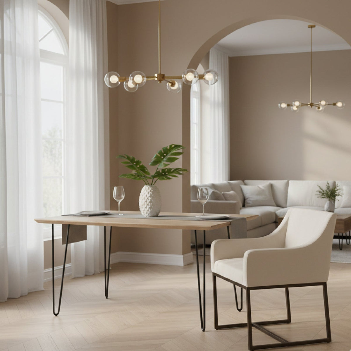 Sloped-Arm Dining Chair | OROA Modern Elijah