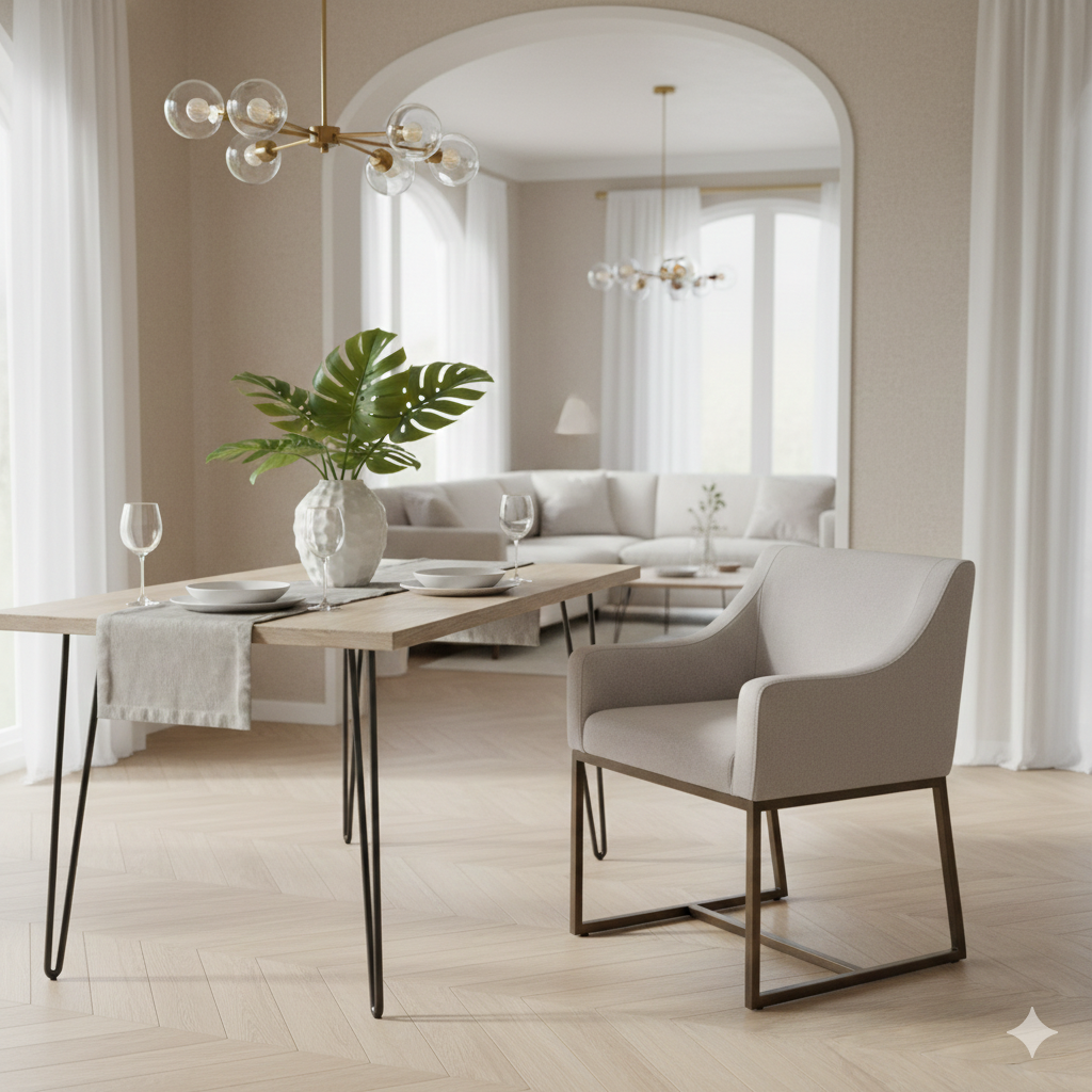Sloped-Arm Dining Chair | OROA Modern Elijah