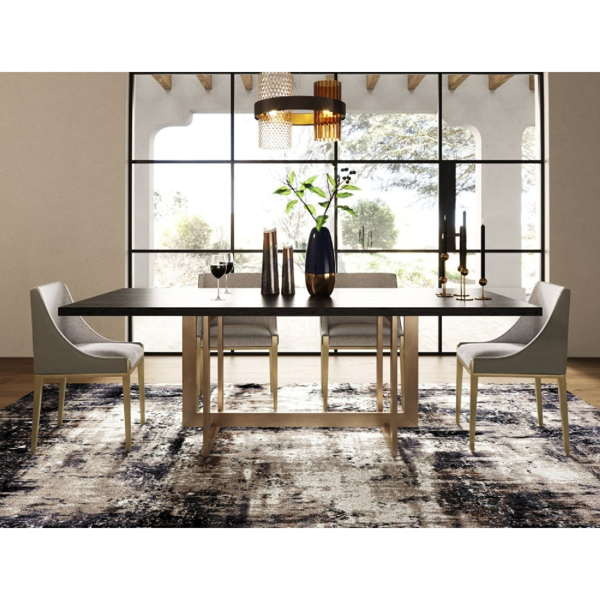 Black Ash Dining Table | OROA Modern Pike