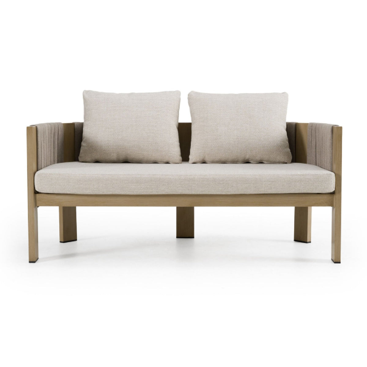 Outdoor Gray Rope Loveseat | OROA Modern Salvora