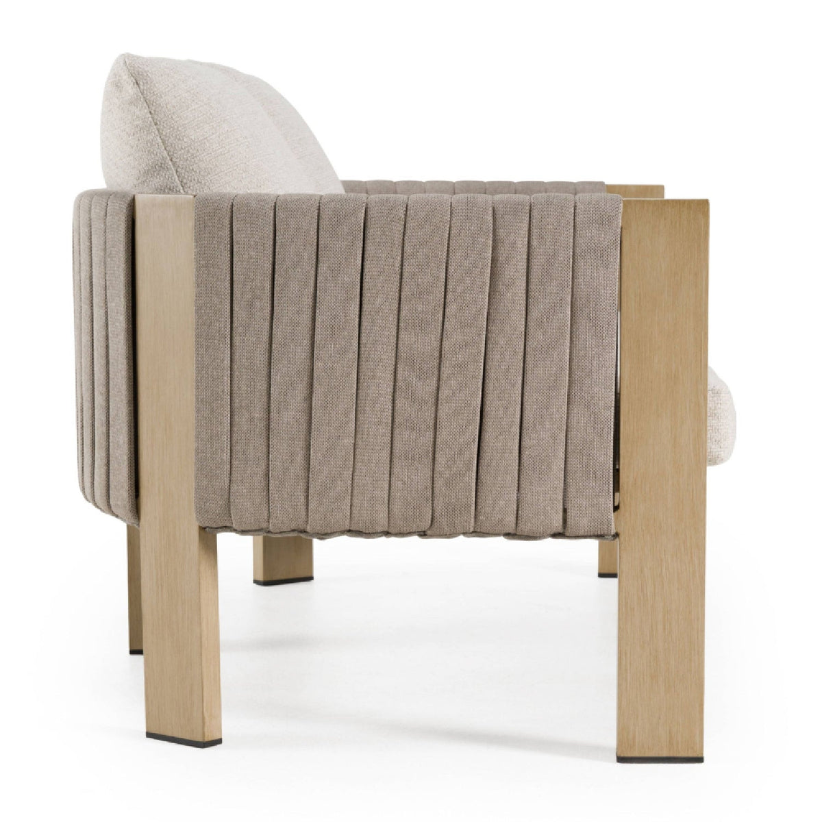 Outdoor Gray Rope Loveseat | OROA Modern Salvora