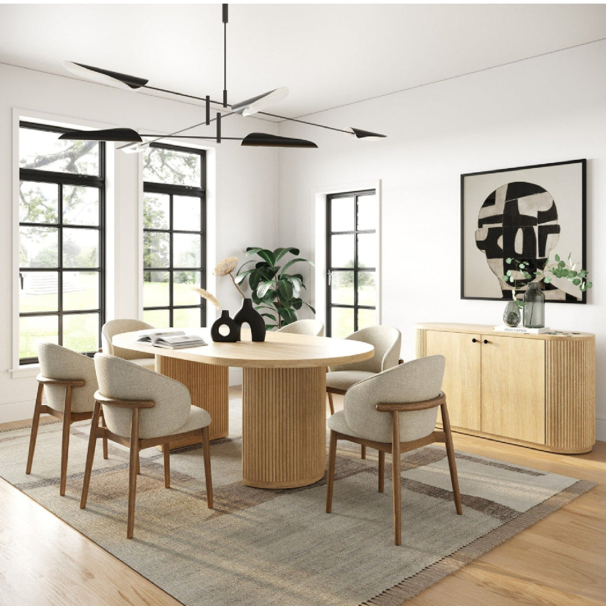 Natural Acacia Oval Dining Table | OROA Modern Jacobson