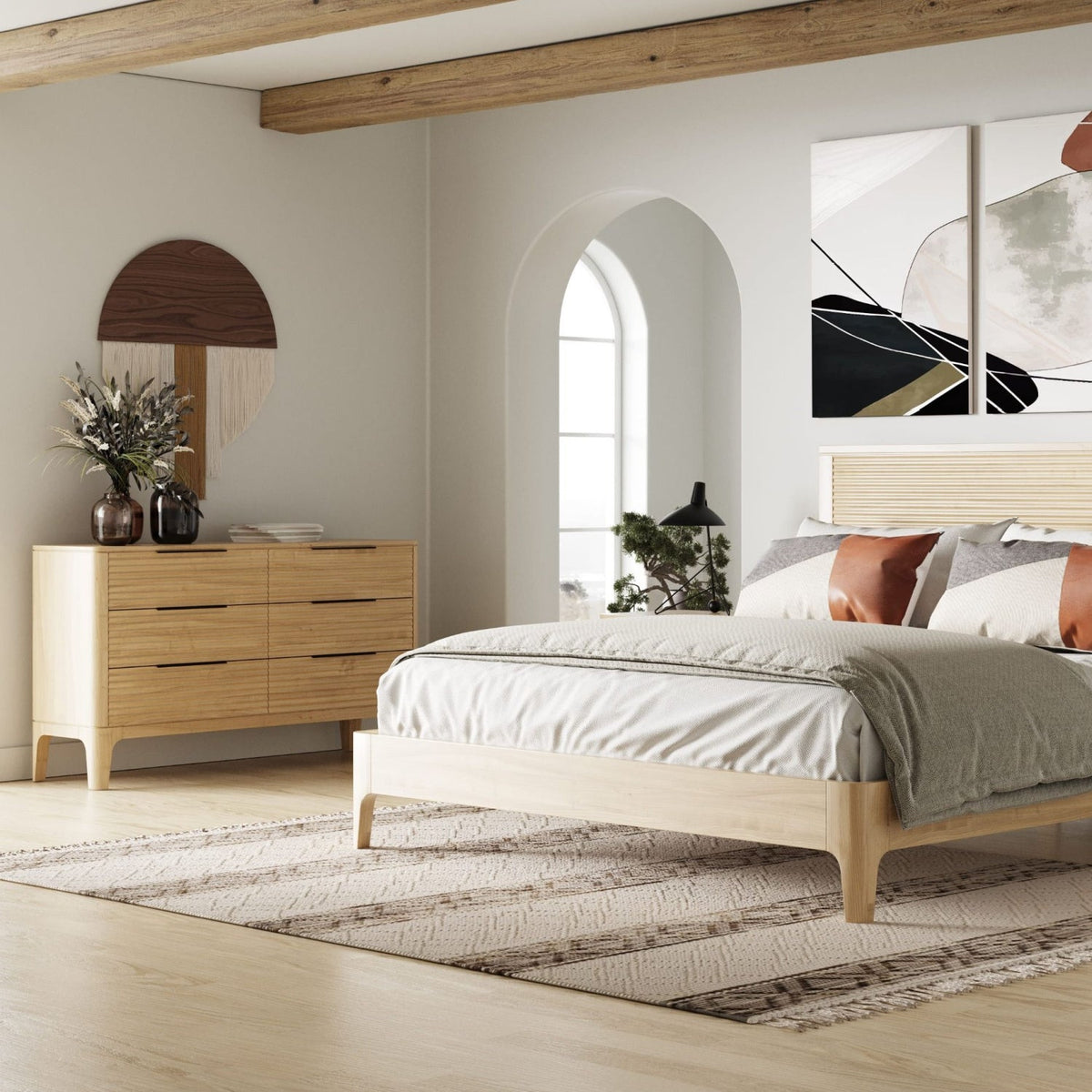 6-Drawer Solid Oak Dresser | OROA Modern Seattle
