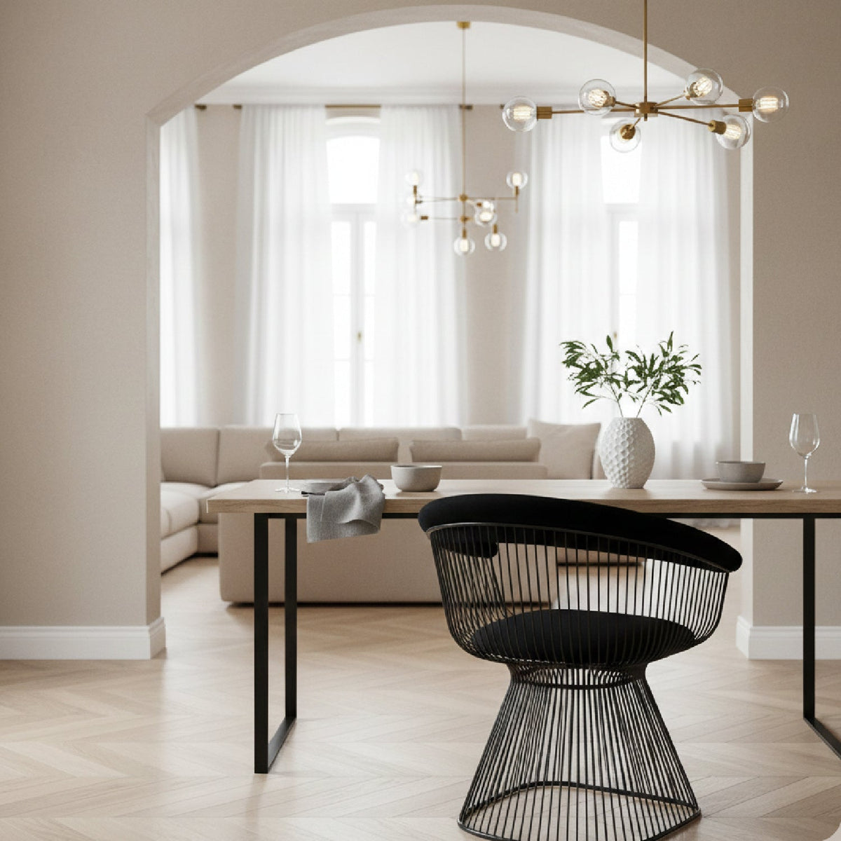 Black Windsor Back Velvet Dining Chair | OROA Modern Chandler