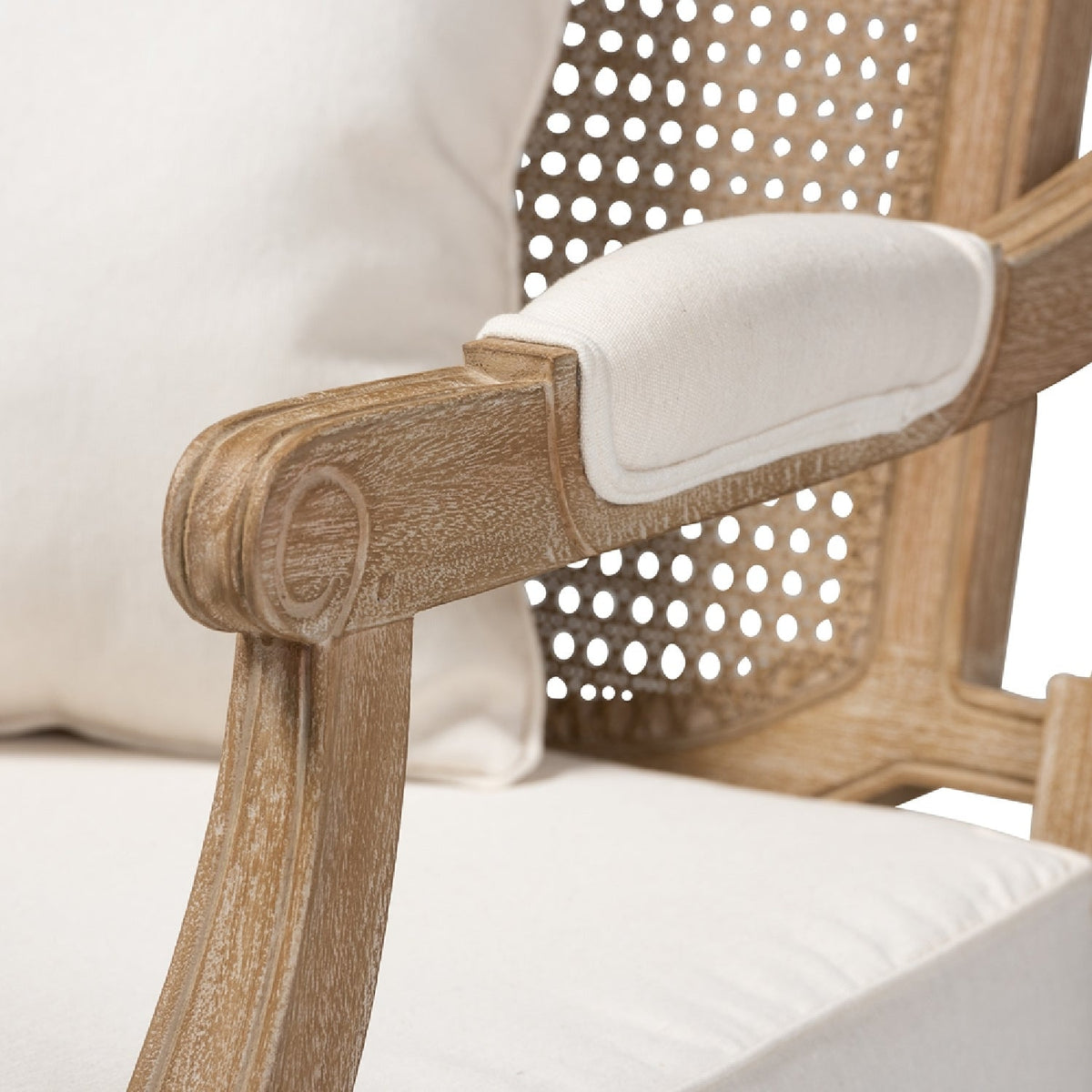 Modern European furniture - Carved Wood Framed Accent Chair - www.oroa.com