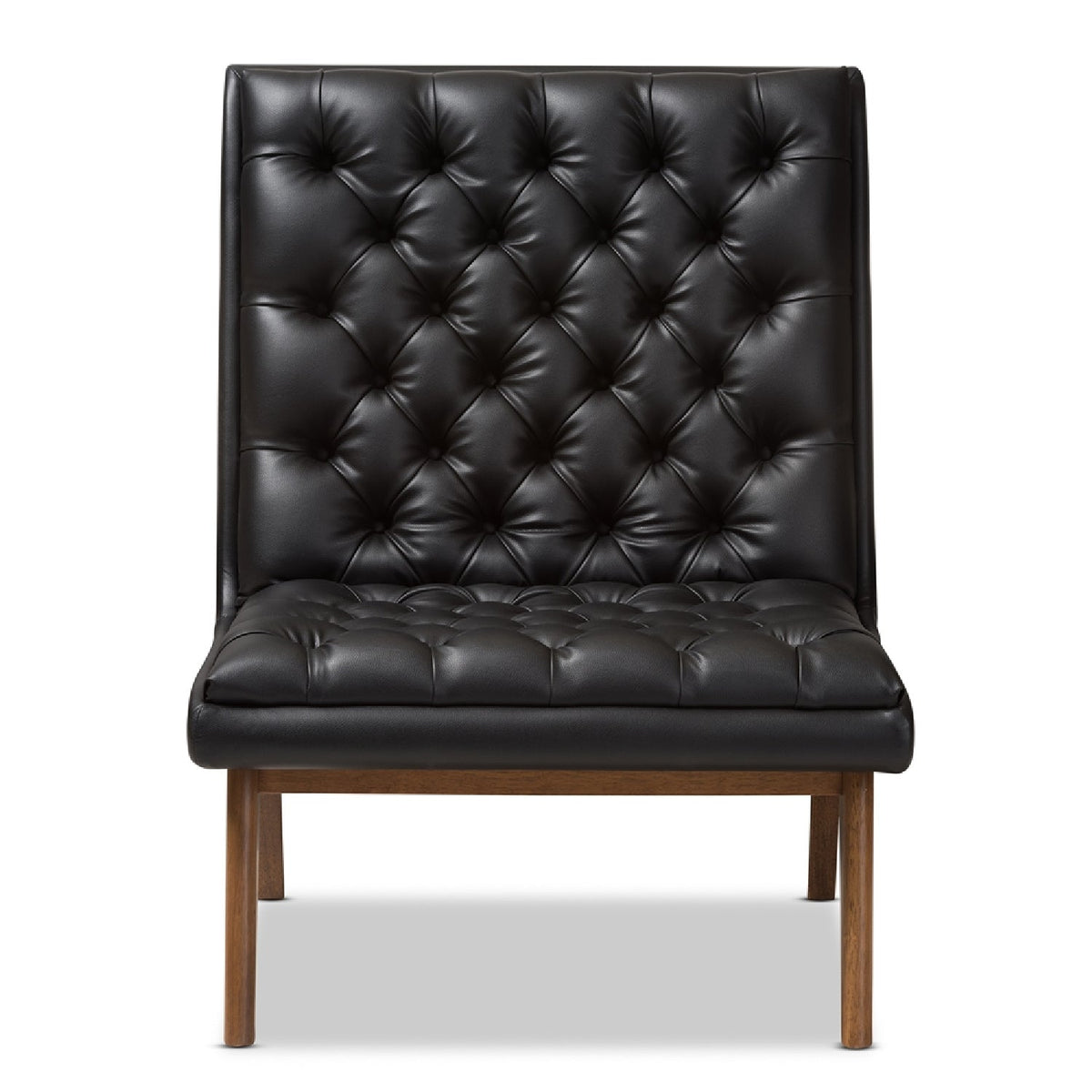 Modern European furniture - Black Leather Inspired Lounge Chair - www.oroa.com