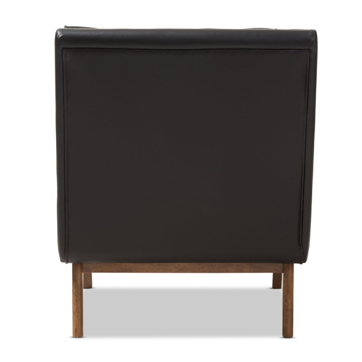 Modern European furniture - Black Leather Inspired Lounge Chair - www.oroa.com