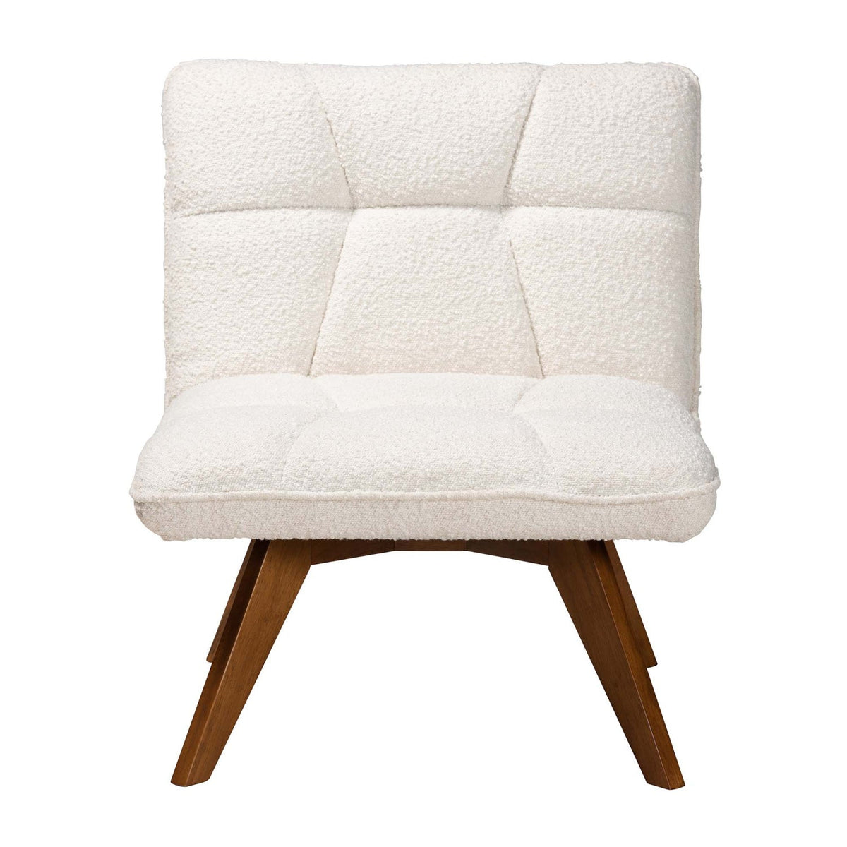 Modern European furniture - Cream Boucle Japandi Accent Chair - www.oroa.com