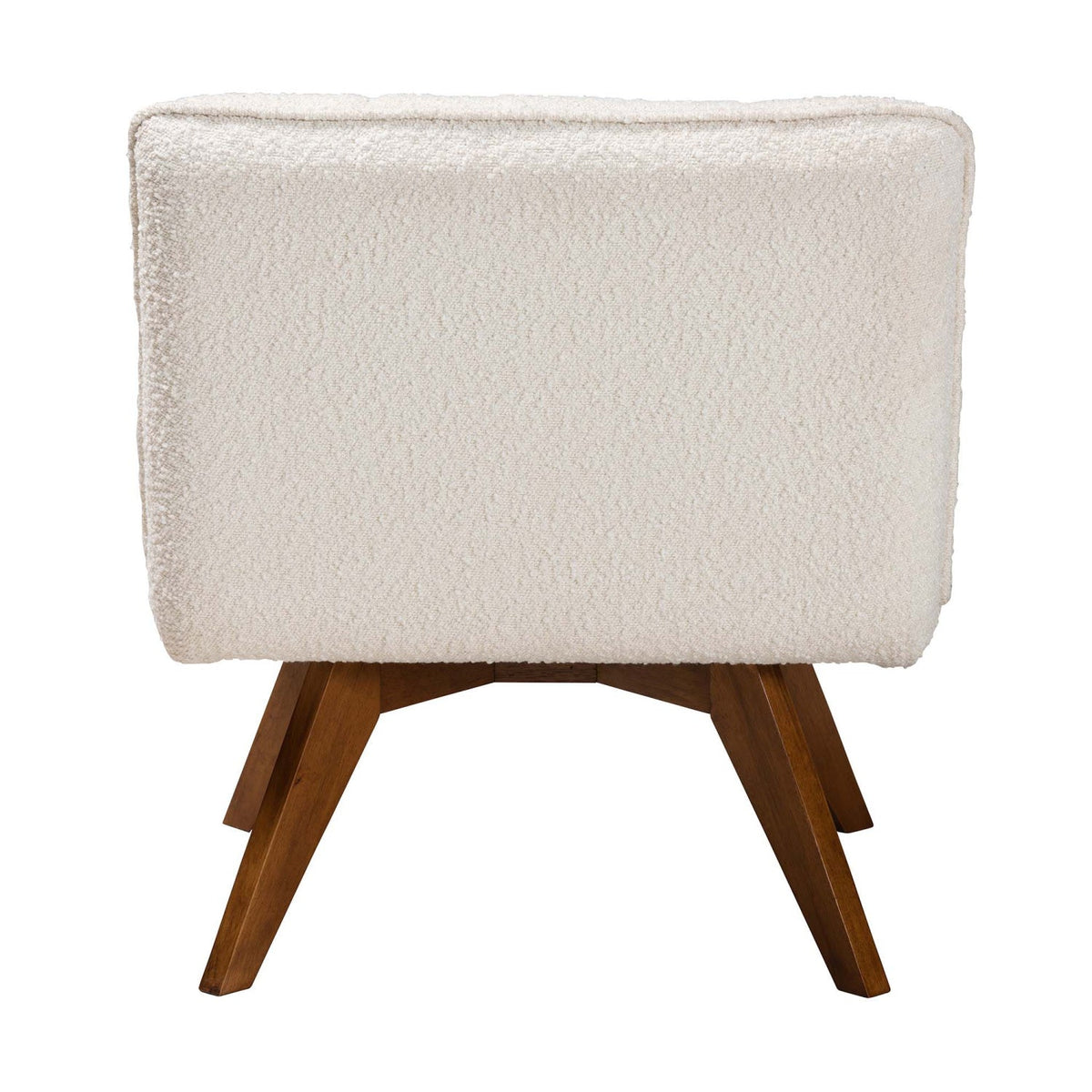 Modern European furniture - Cream Boucle Japandi Accent Chair - www.oroa.com