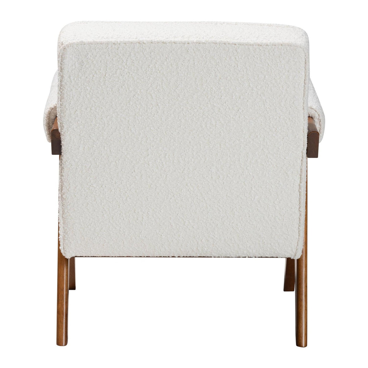 Modern European furniture - Cream Boucle Japandi Accent Armchair - www.oroa.com
