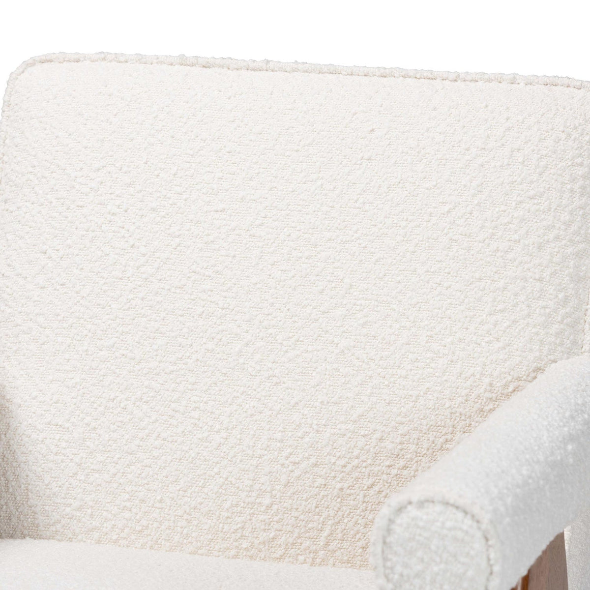 Modern European furniture - Cream Boucle Japandi Accent Armchair - www.oroa.com