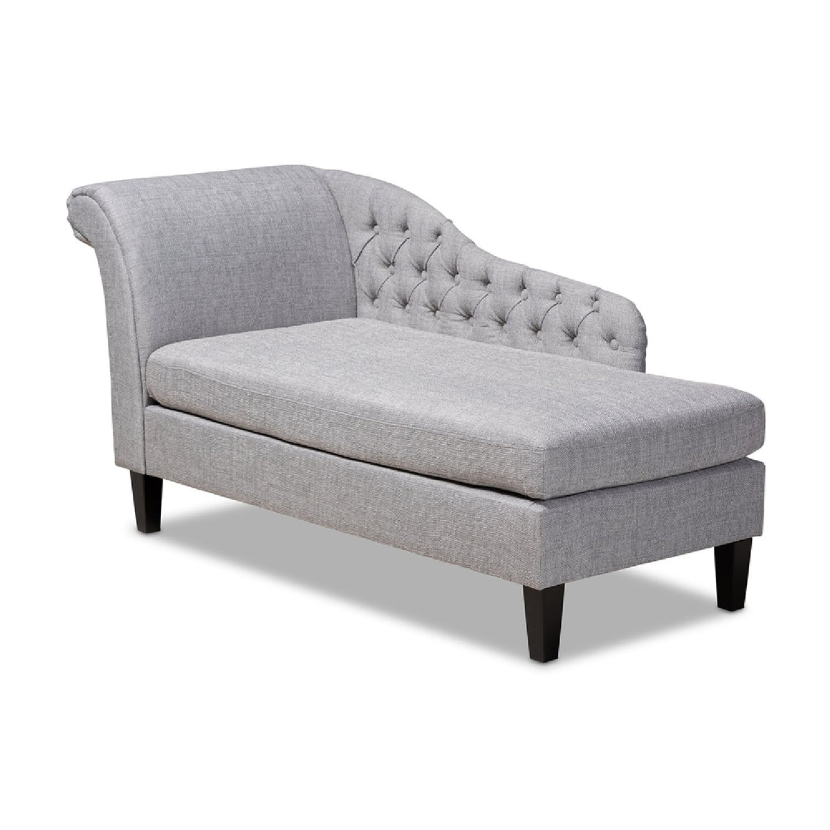 Modern European furniture - Tufted Fabric Chaise Lounge - www.oroa.com