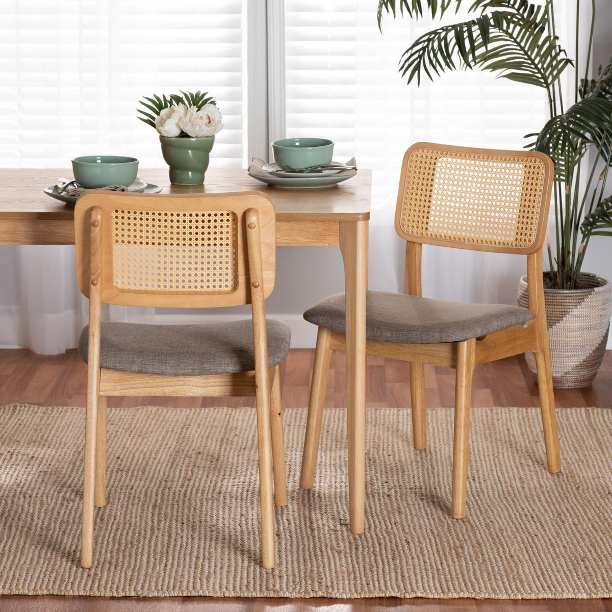 Modern European furniture - Woven Rattan Back Dining Chairs 2 - www.oroa.com