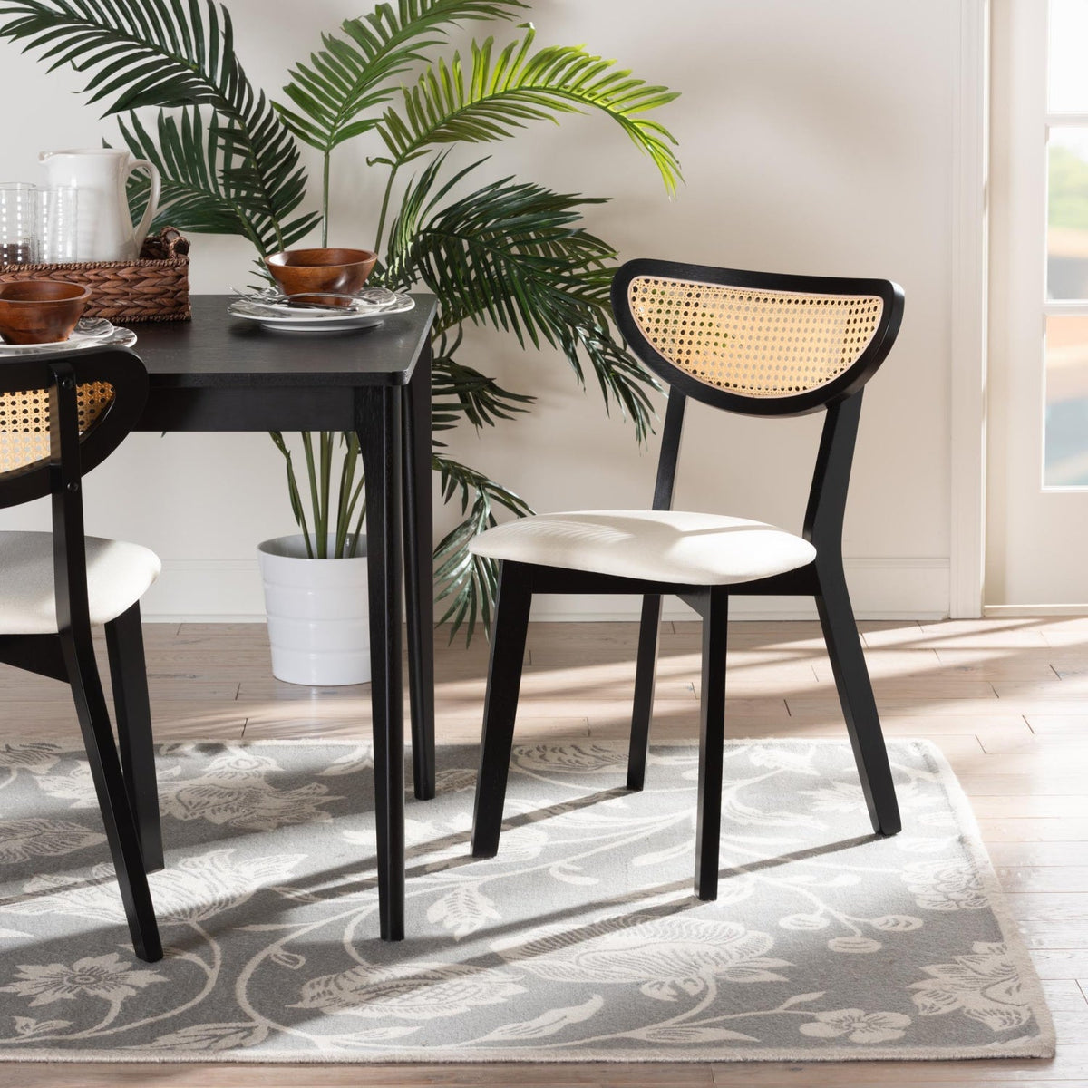Modern European furniture - Crescent Rattan Back Dining Chairs 2 - www.oroa.com