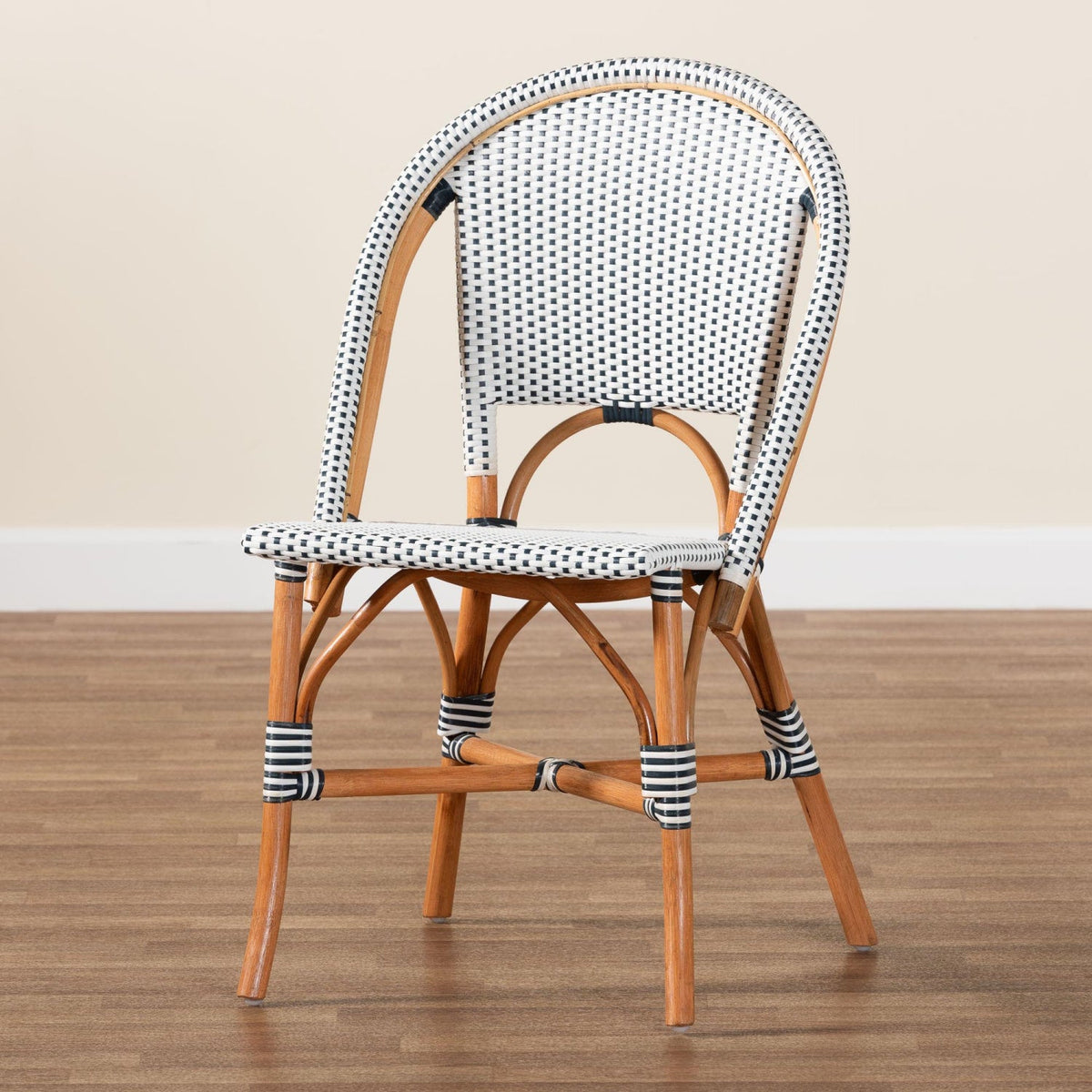 Contract furniture - Two Toned Weaving Indoor Outdoor Bistro Chair - www.oroatrade.com