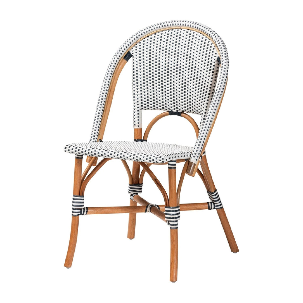 Contract furniture - Two Toned Weaving Indoor Outdoor Bistro Chair - www.oroatrade.com