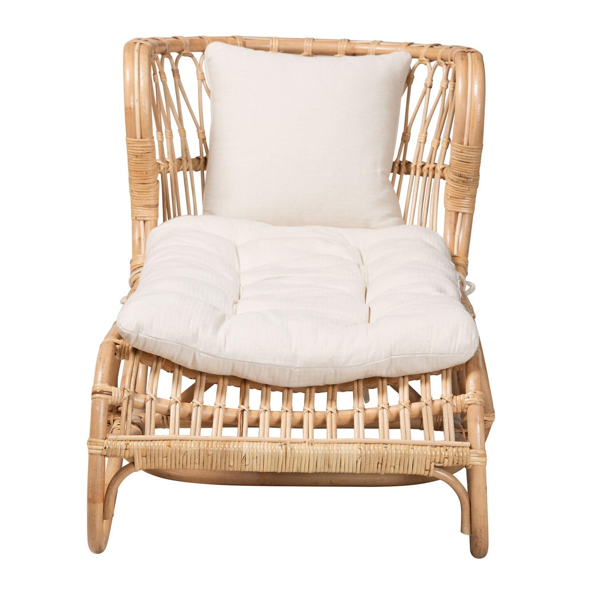 Modern European furniture - Brown Rattan Chaise Lounge - www.oroa.com