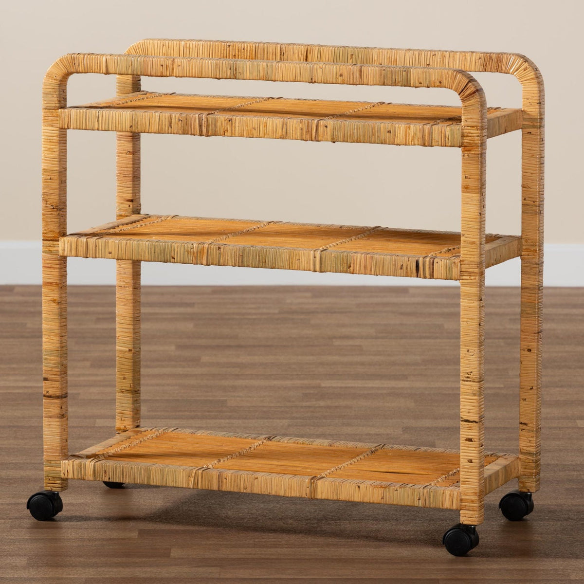 Modern European furniture - Rattan Wrapped Kitchen Cart - www.oroa.com
