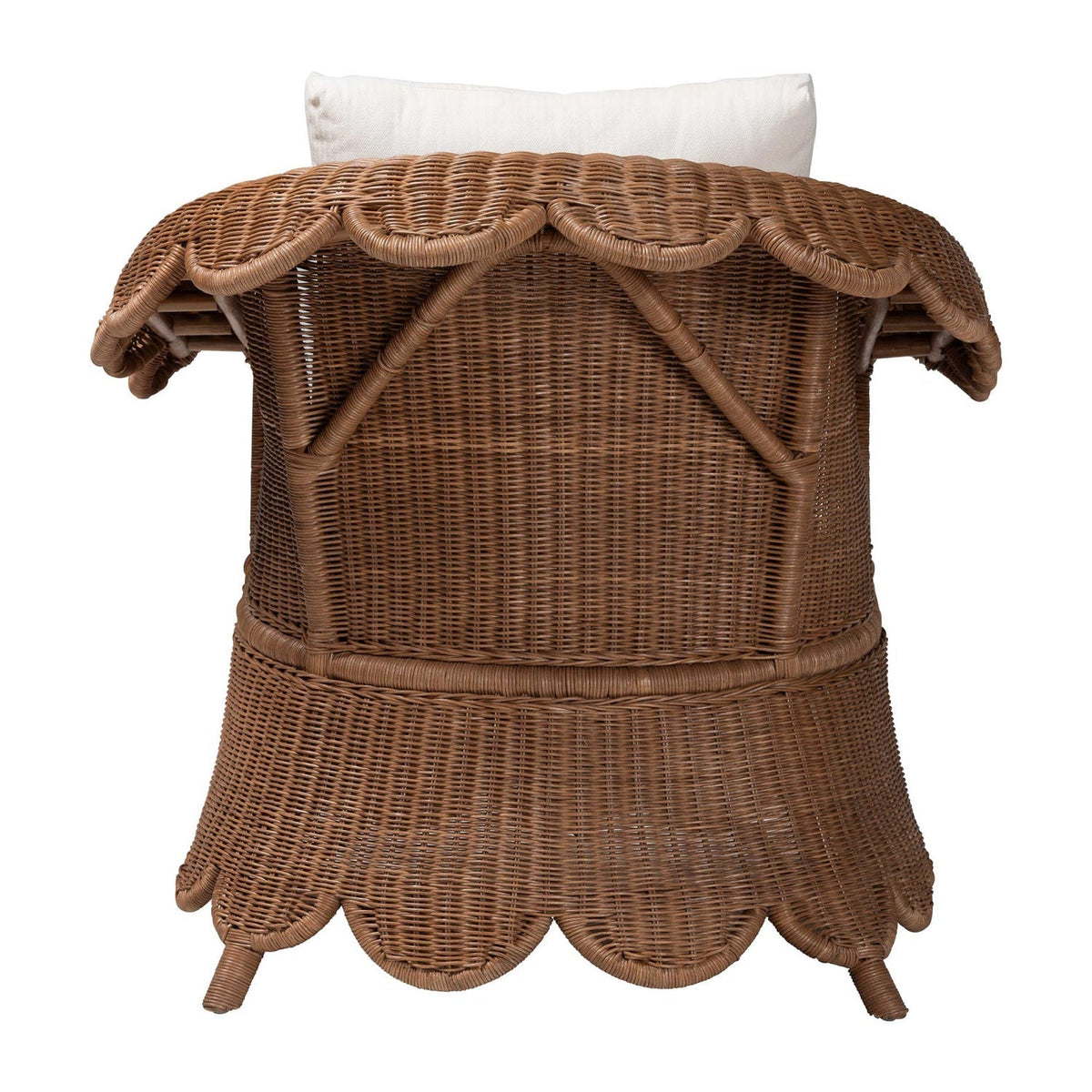 Modern European furniture - Scalloped Skirt Rattan Lounge Chair - www.oroa.com
