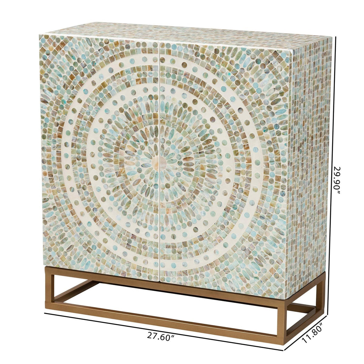 Modern European furniture - Multicolored Mother Of Pearl Cabinet - www.oroa.com