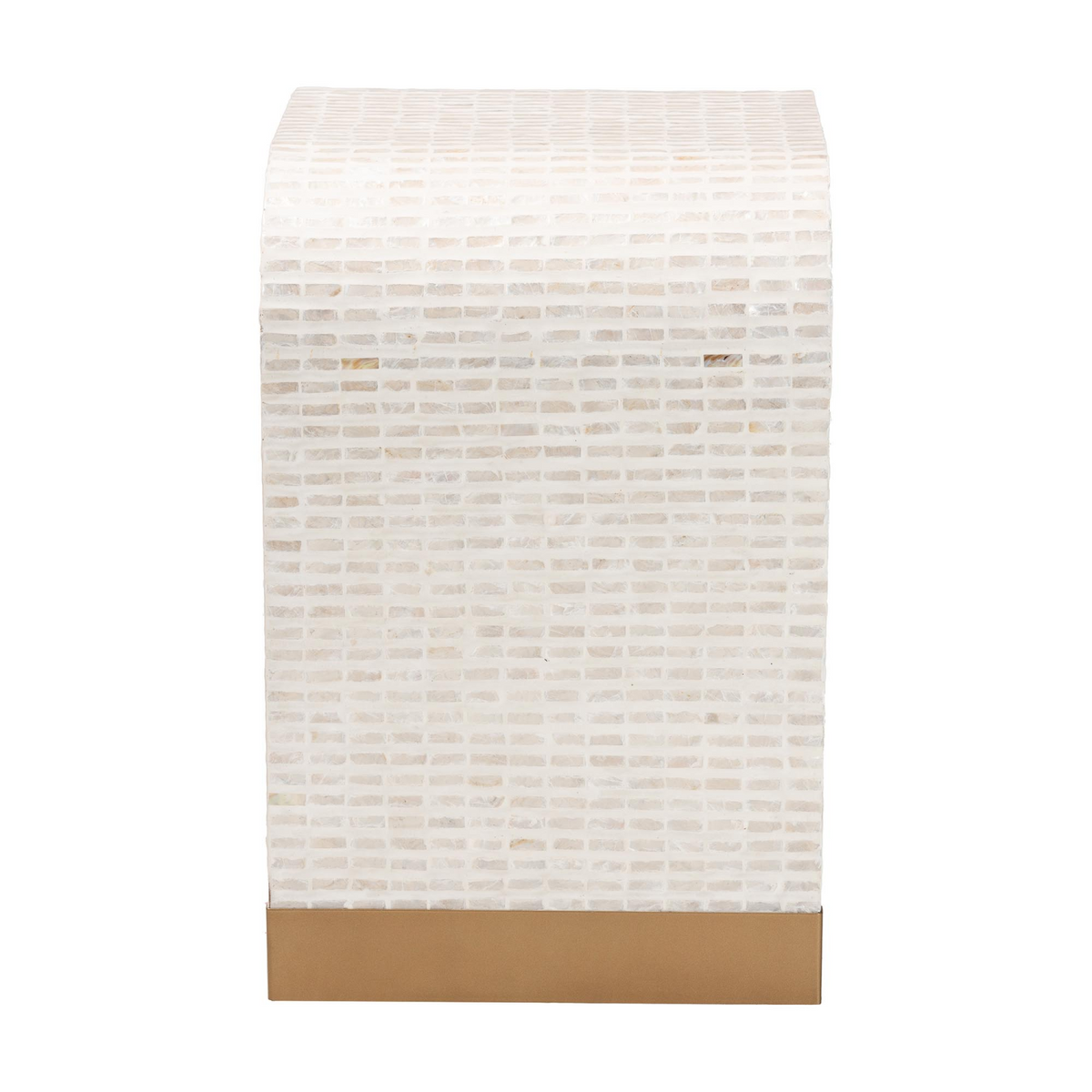 Modern European furniture - White Capiz Shell Side Table - www.oroa.com