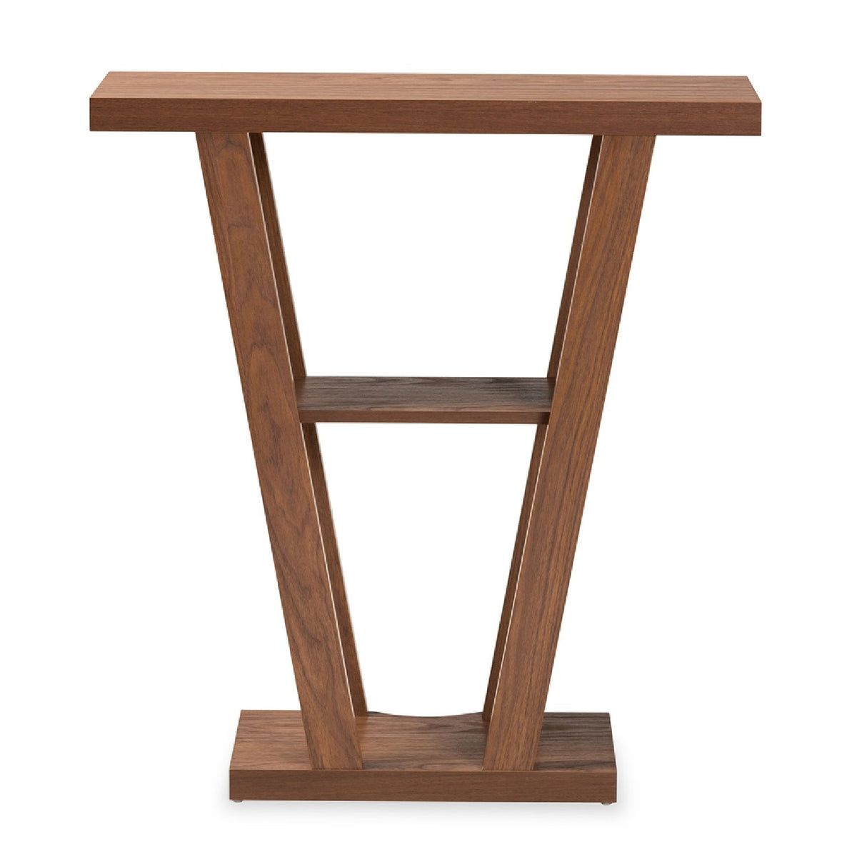 Modern European furniture - Walnut Angular Console Table - www.oroa.com