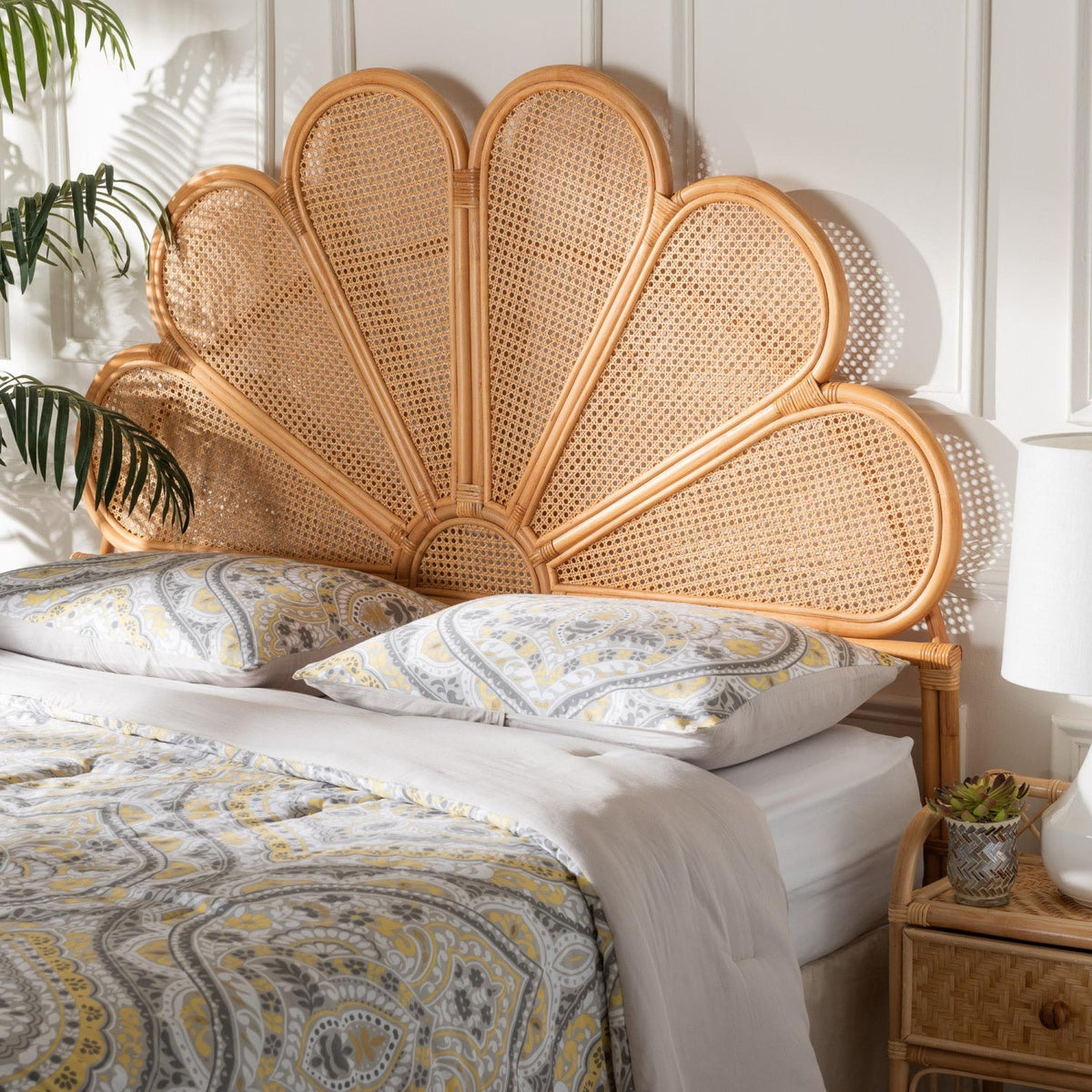 Modern European furniture - Rattan Queen Size Headboard - www.oroa.com