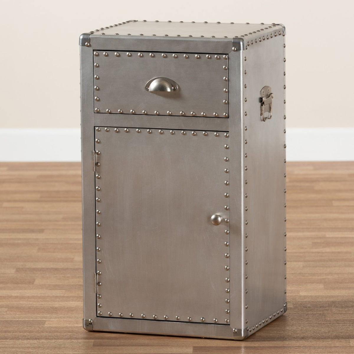 Modern European furniture - Silver Industrial Storage Cabinet - www.oroa.com