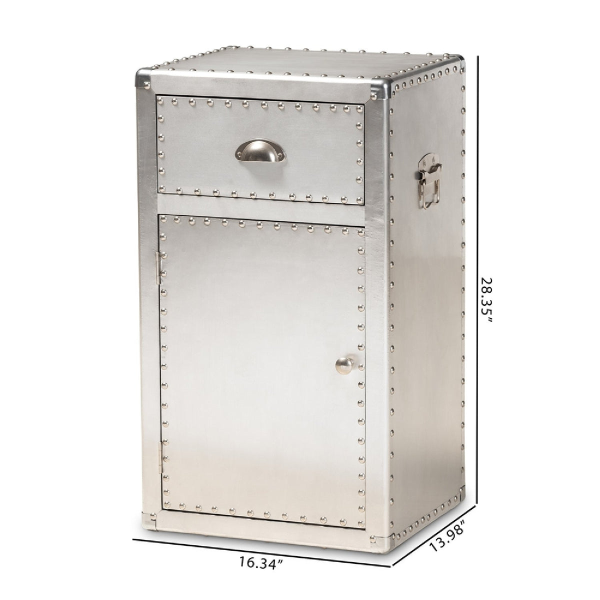 Modern European furniture - Silver Industrial Storage Cabinet - www.oroa.com